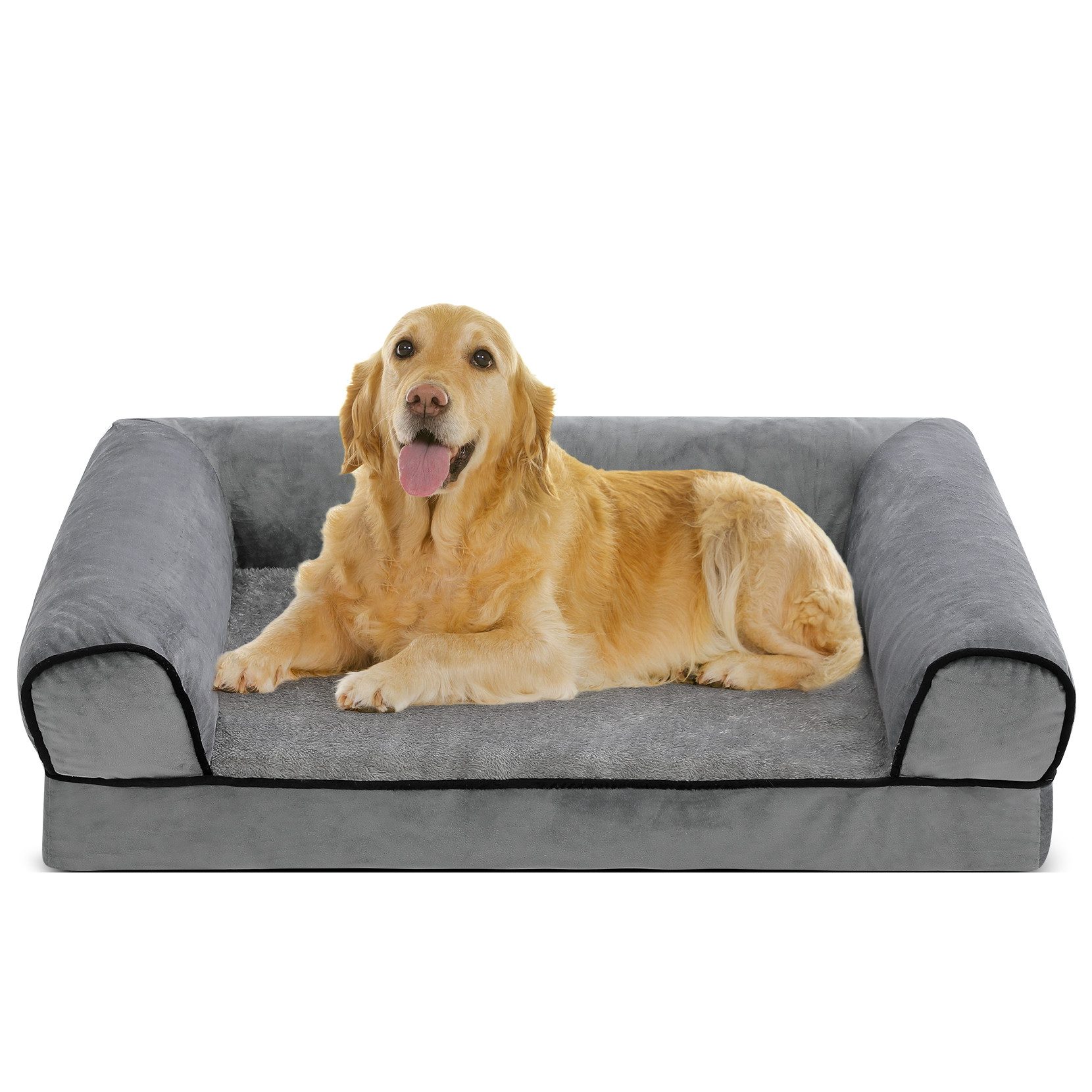 OUNUO Tierbett Hundebett Hundesofa Hundecouch mit eierförmiger Kistenschaum günstig online kaufen