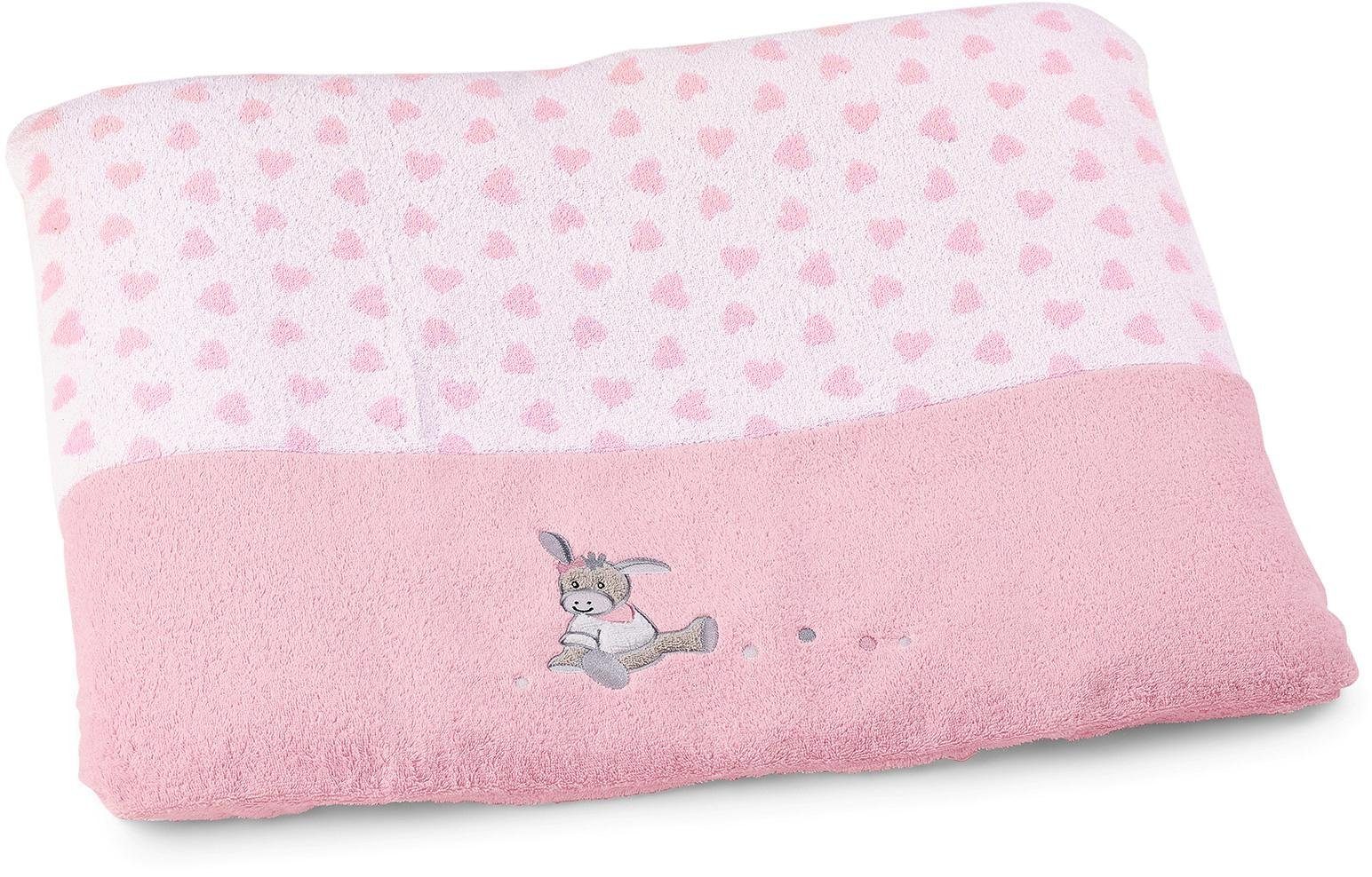 Sterntaler® Wickelauflagenbezug Emmi Girl, Aus kuschelweichem Frottee mit  appliziertem Motiv