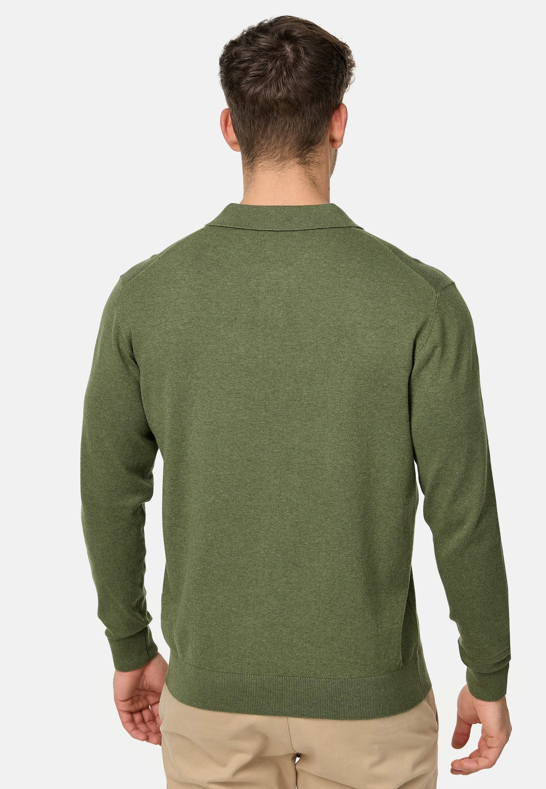 Indicode Strickpullover Herren INChips Pullover Feinstrick-Pullover im Polo-Stil