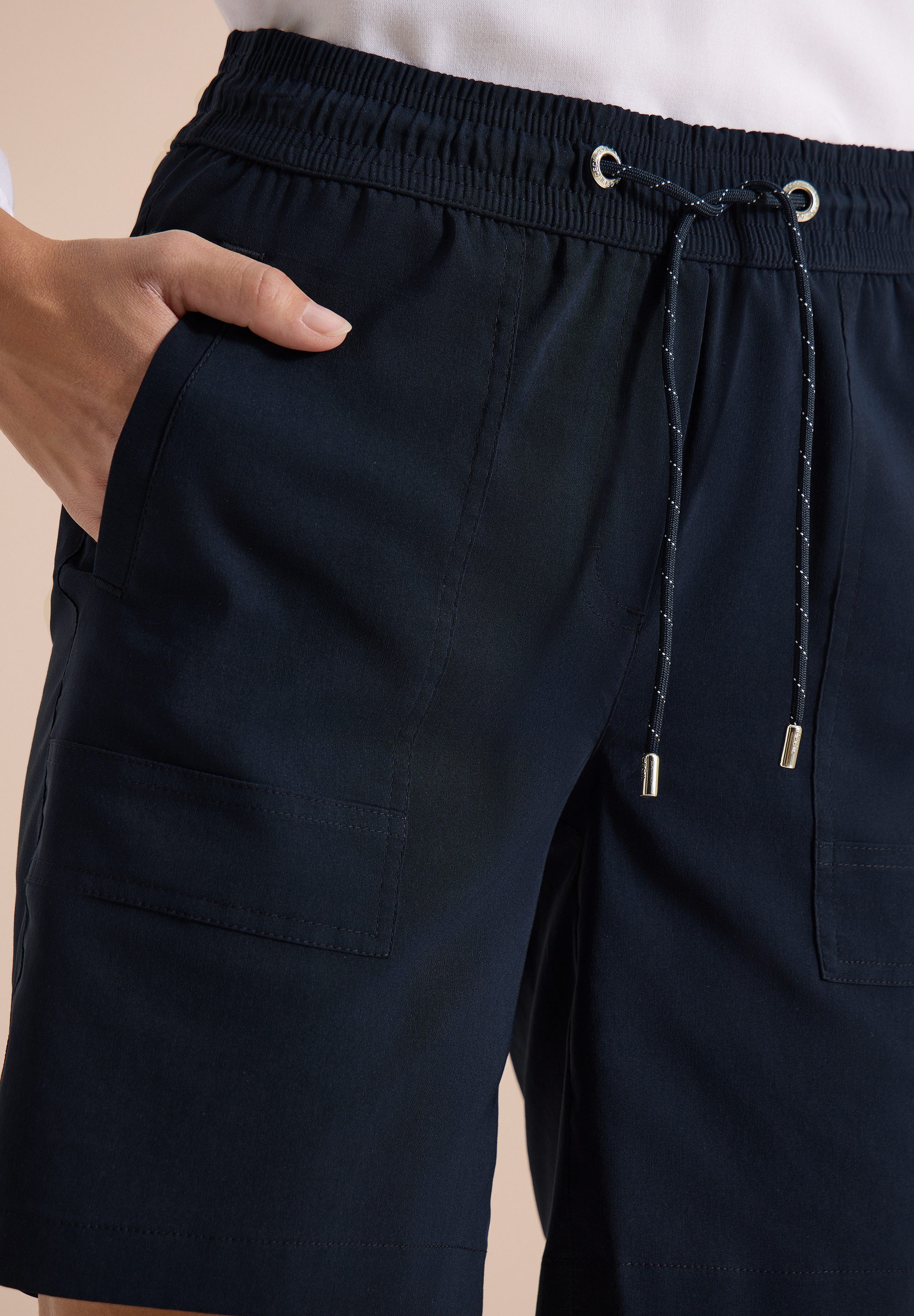 CECIL Shorts Style Chelsea Sommer-Shorts mit elatsichem Bund und Tunnelzug – Bild 4 von 5