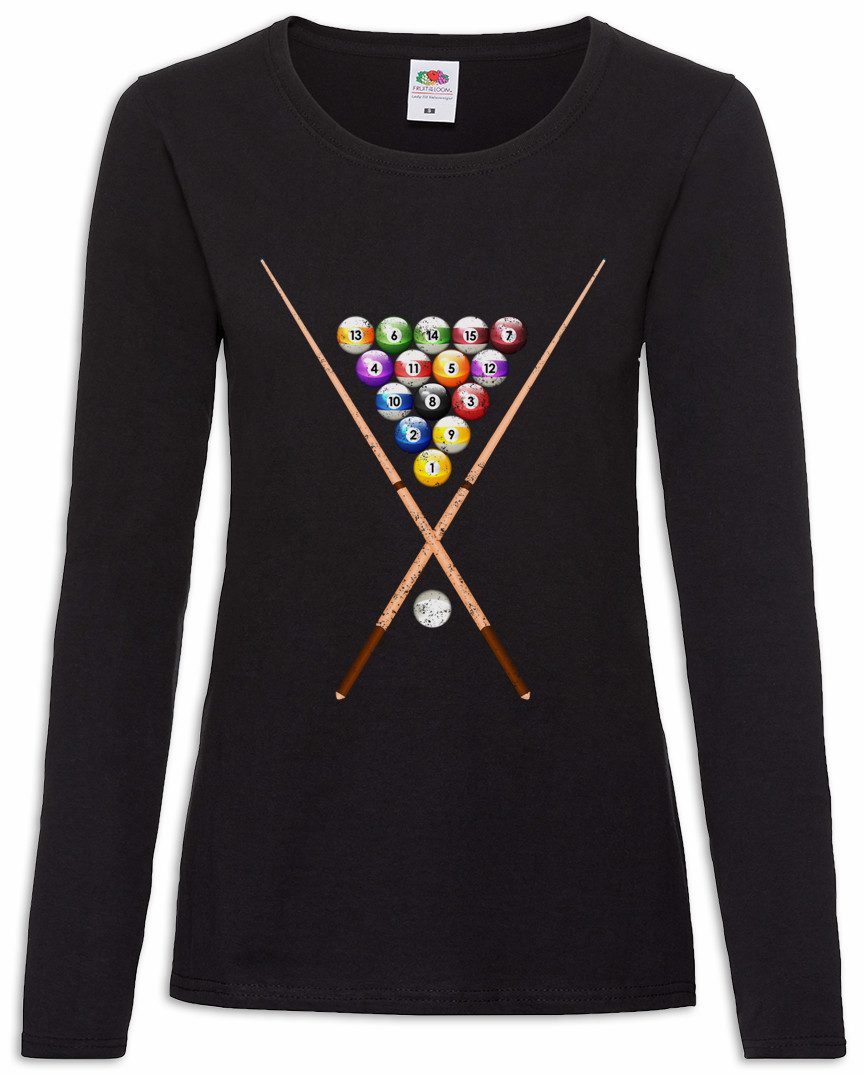 Langarmshirt Pool Billard II Damen Langarmshirt Eightball 8 Ball Kugeln Ball Gamble