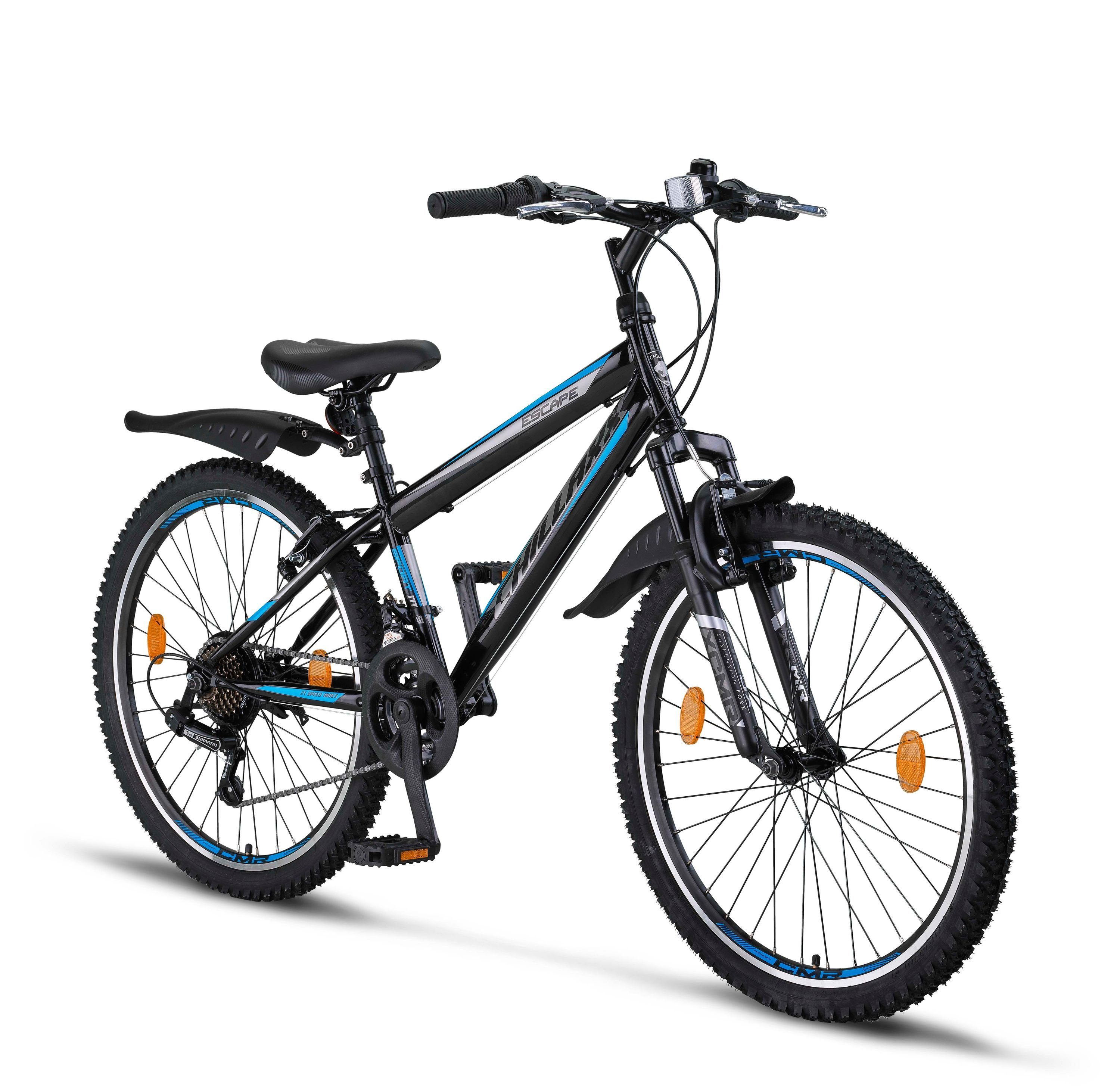 Chillaxx Mountainbike Schwarz-Blau V-Bremse