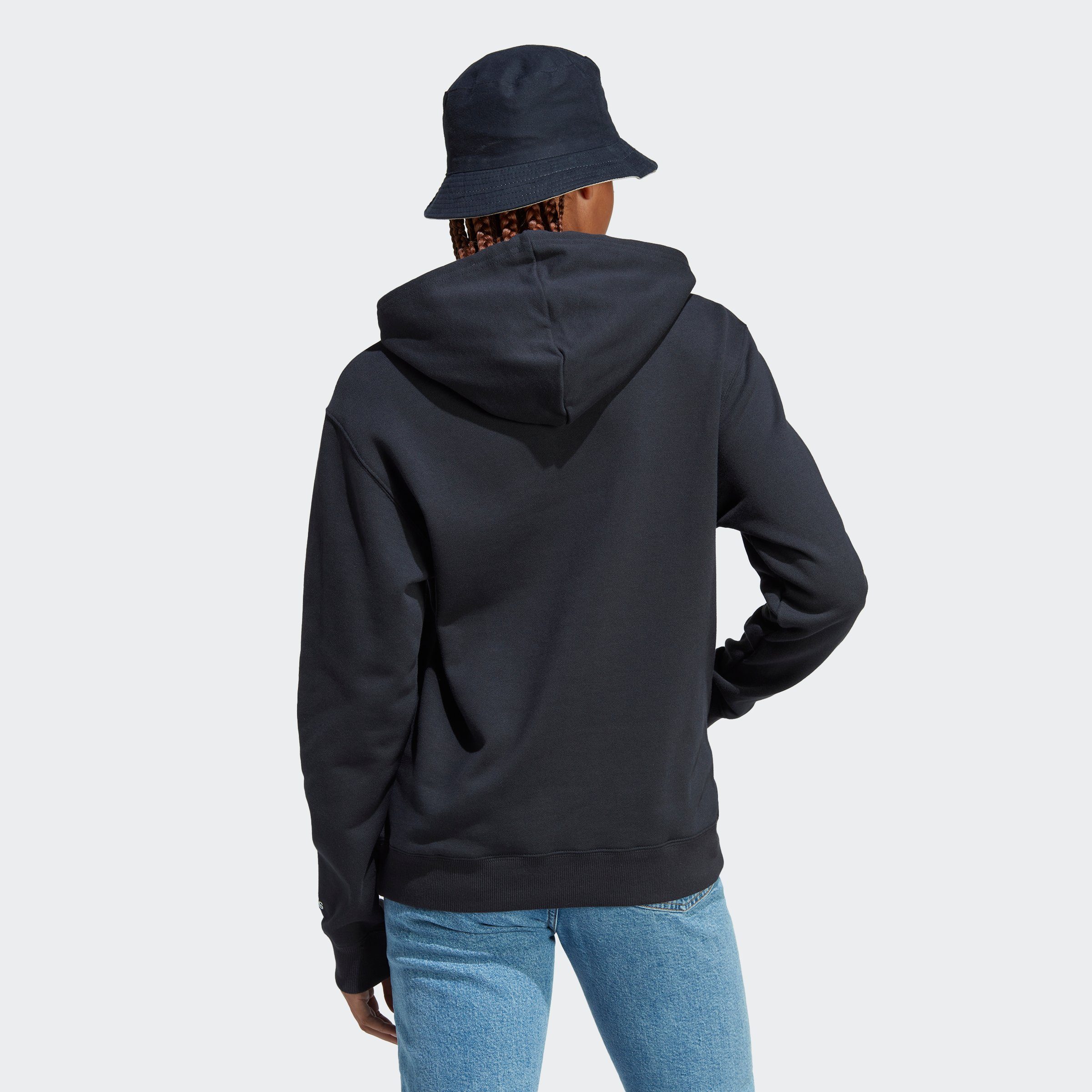 LINEAR / ESSENTIALS Black White Kapuzensweatshirt HOODIE Sportswear adidas