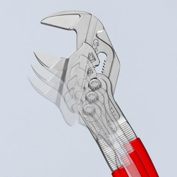 Knipex Zangenschlüssel 86 03 250 Zange und Schraubenschlüssel in einem Werkzeug, 1-tlg., verchromt, mit Kunststoff überzogen 250 mm