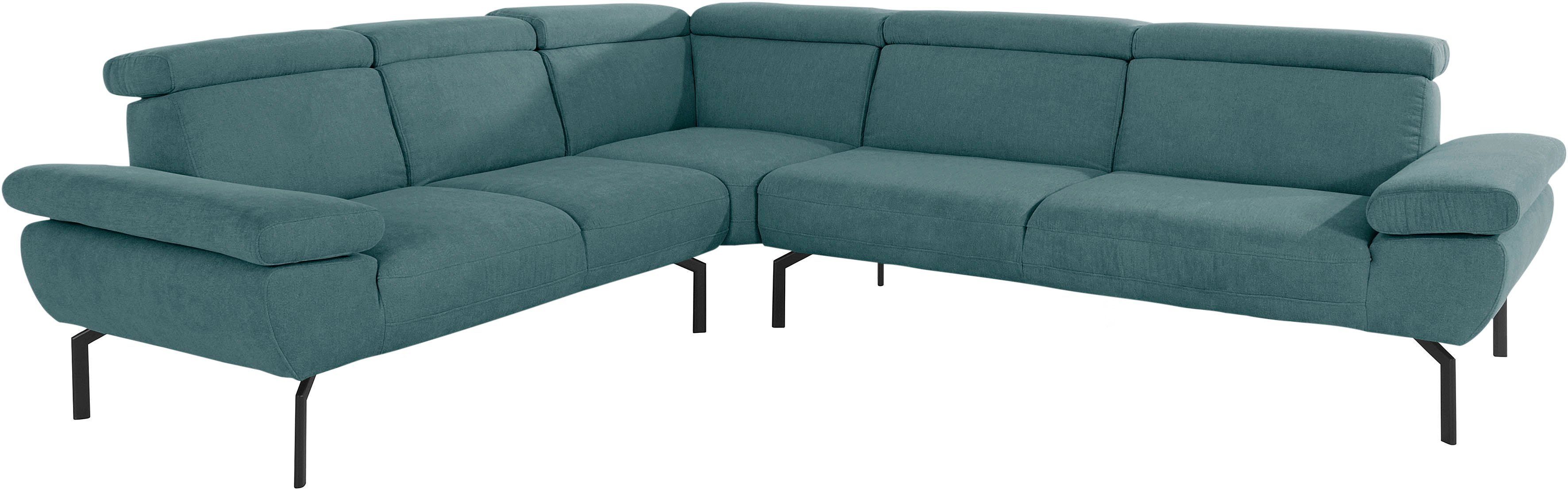 mit in Places Luxus-Microfaser Ecksofa Rückenverstellung, Luxus, of Style wahlweise Trapino Lederoptik