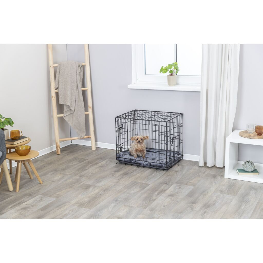 TRIXIE Hunde-Transportbox Hundebox Home - schwarz - 64 × 54 × 48 cm