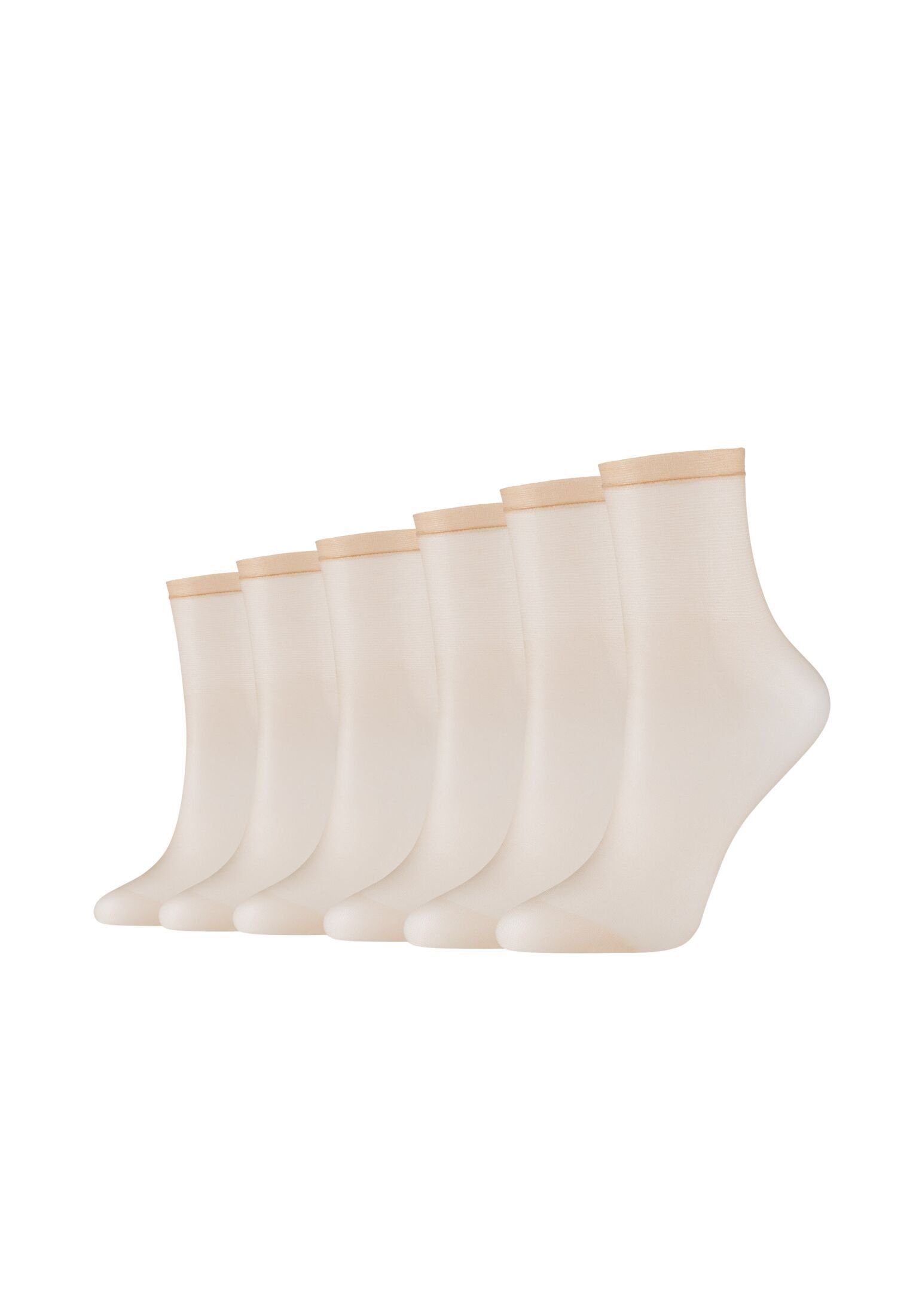 Look Transparenter, – vielseitig Socken Socken seidig-matter 6er Pack, kombinierbar Camano