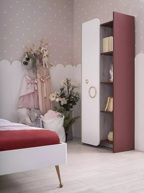 JVmoebel Jugendzimmer-Set Luxus Kinderzimmer Garnitur Bett Nachttisch Schreibtisch Regal, (4-St., Nur Bett + Nachttisch + Schreibtisch + Bücherregal), Made in Europe