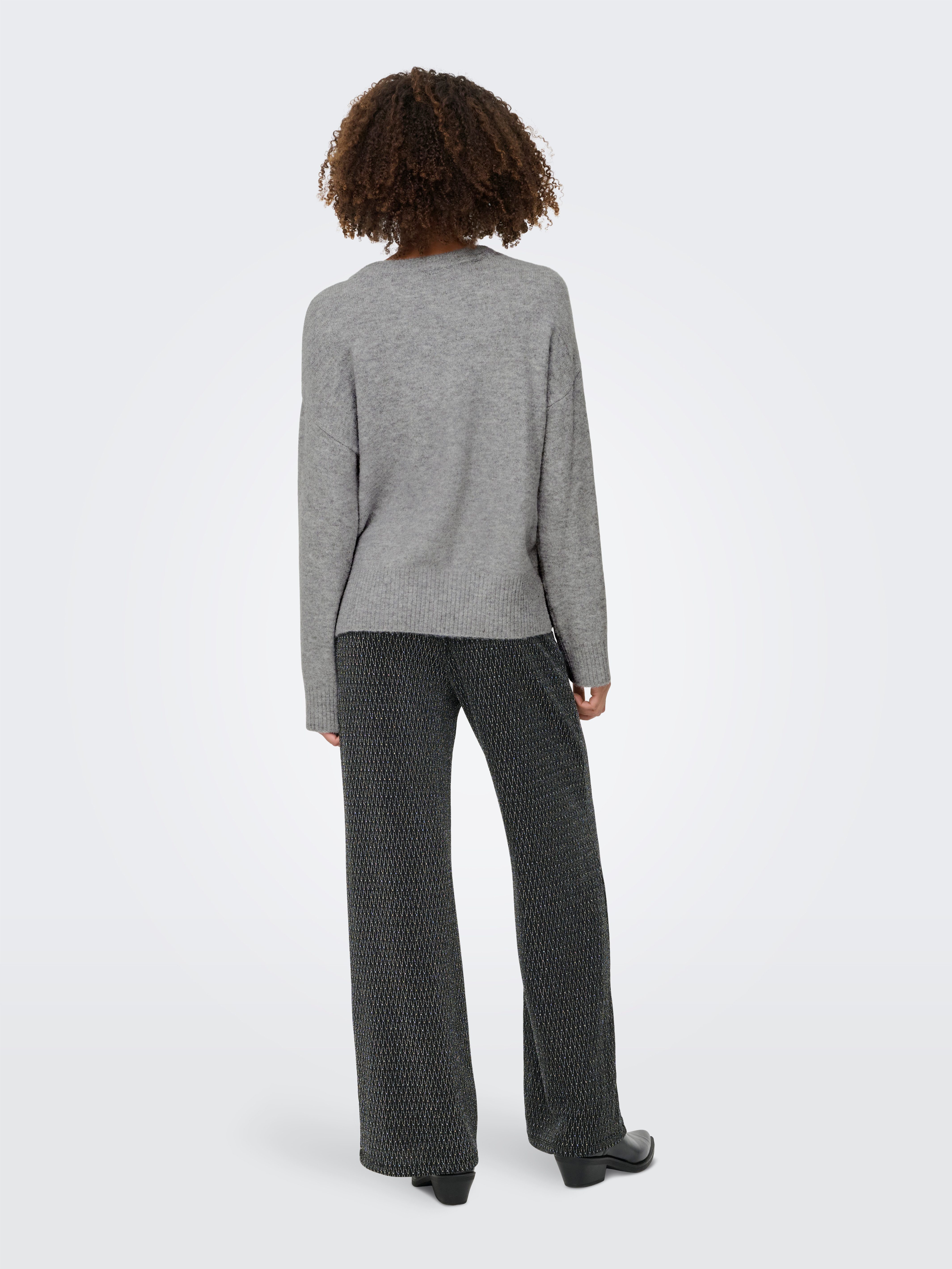 ONLY Strickpullover ONLRENE LIFE LS BUTTON O-NECK CC KNT