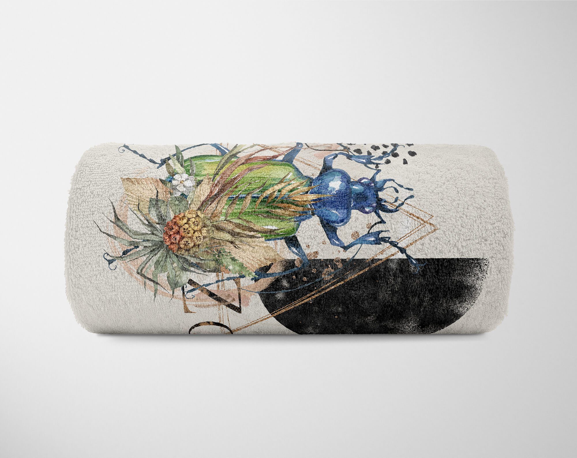 Handtücher Handtuch Handtuch (1-St), Kunstvoll Motiv, Kuscheldecke Art Baumwolle-Polyester-Mix Sinus Käfer Saunatuch Strandhandtuch