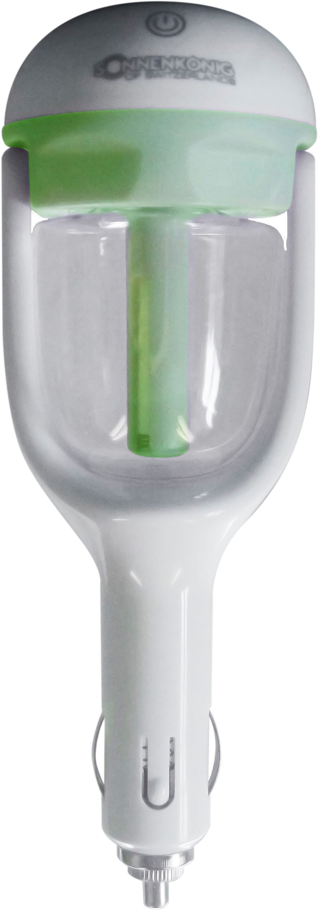 Sonnenkönig Luftbefeuchter Freshcar grün, Leistung 2W, handlich, für Zigarettenanzünder, 0,05 l Wassertank, mit Aromafunktion, 50ml Behältervolumen, Ultraschall Luftbefeuchter
