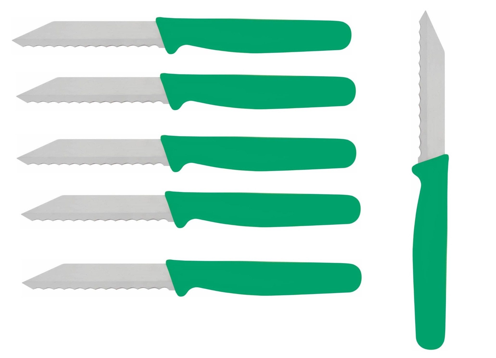 Schneider GmbH Gemüsemesser 6 x Brötchenmesser Tomatenmesser mit Wellenschliff 8cm Klinge