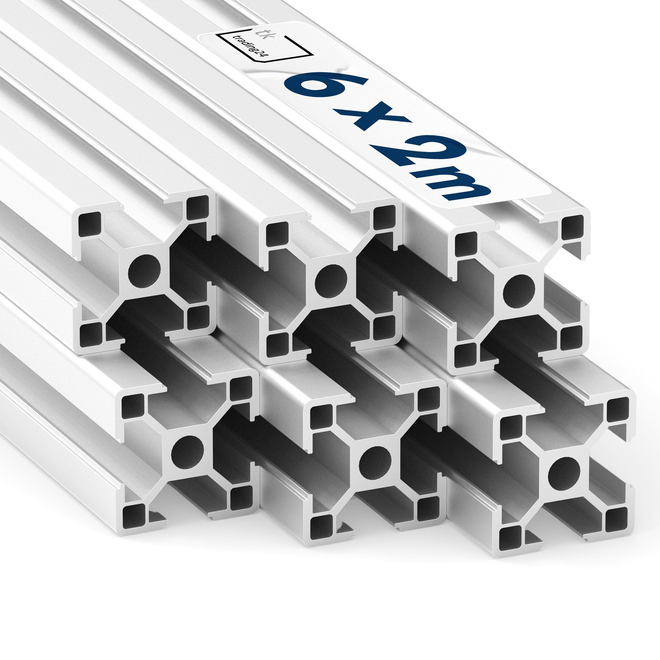 tktrading24 Profil 6x Alu Profil 30x30mm 2m System-, Montage-, Konstruktion günstig online kaufen