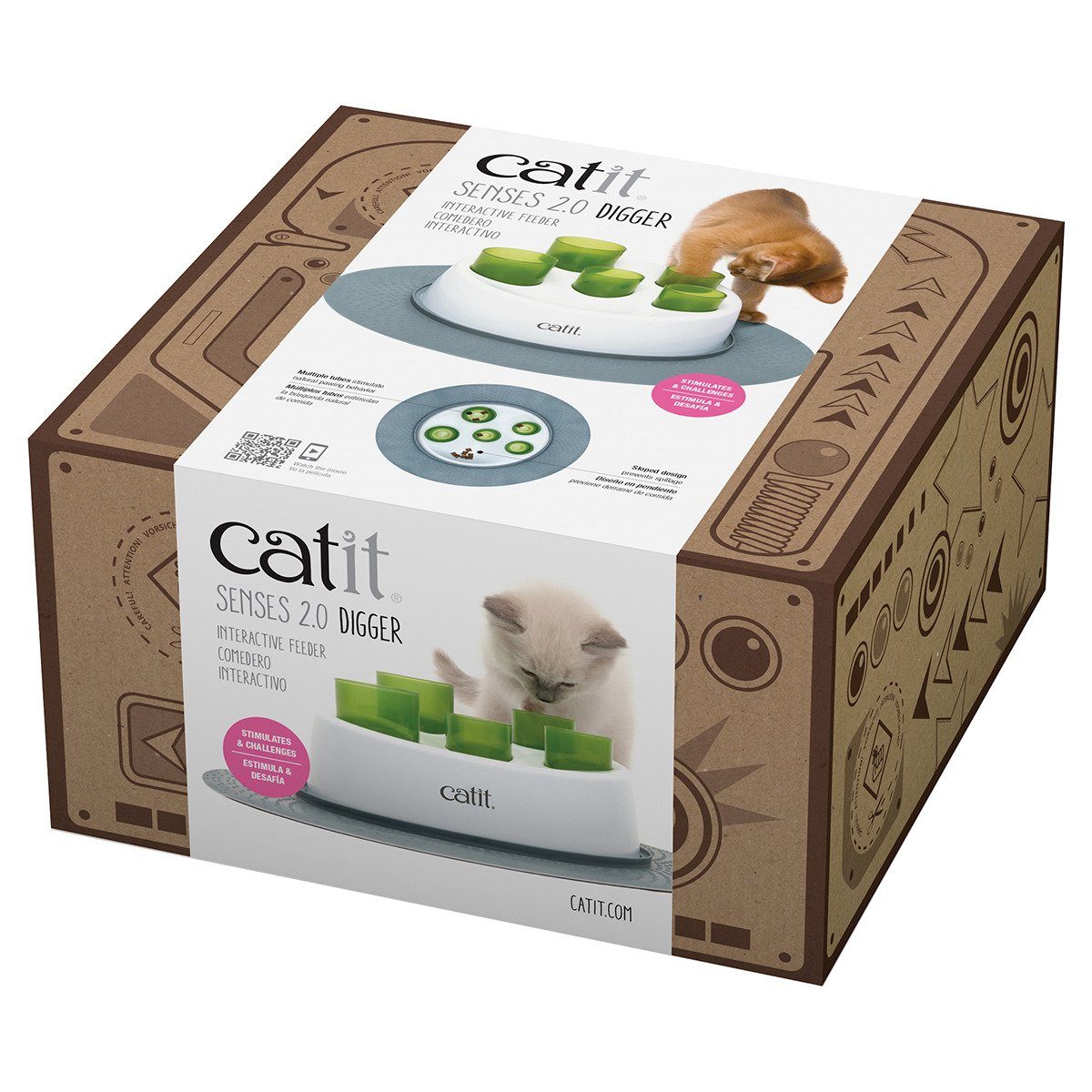 Catit Tier-Intelligenzspielzeug Senses 2.0 Aktiv-Futternapf