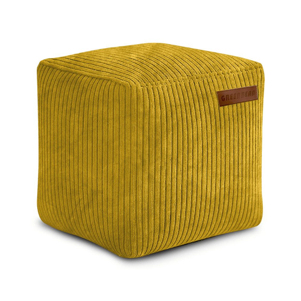 Green Bean Pouf Cube Cord (Indoor Sitzhocker Sitzkissen Fußhocker Relax-Ses günstig online kaufen