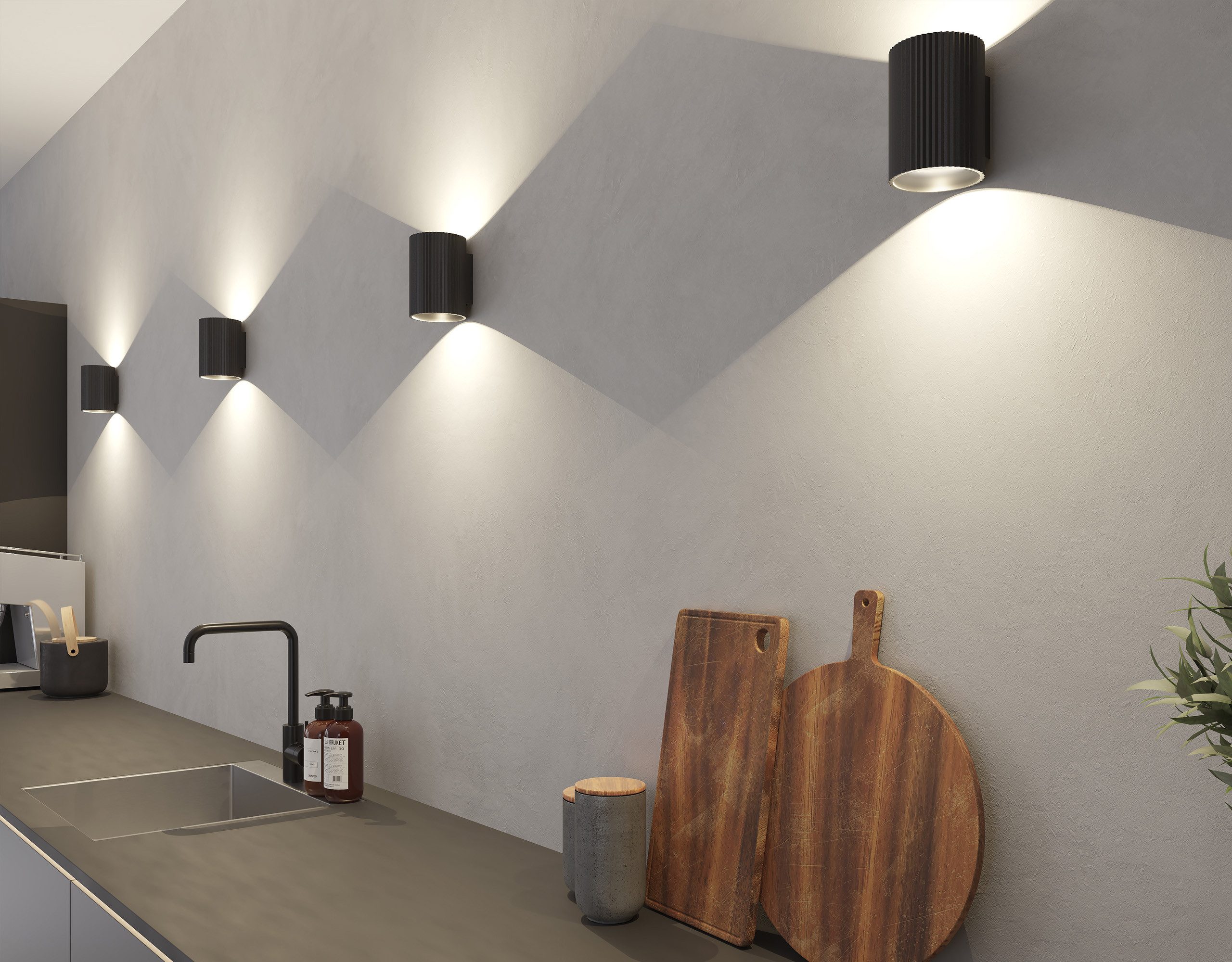 Loevschall Wandleuchte Sekvens LED Wandleuchte, Wandlampe für Küche, Bad, F günstig online kaufen