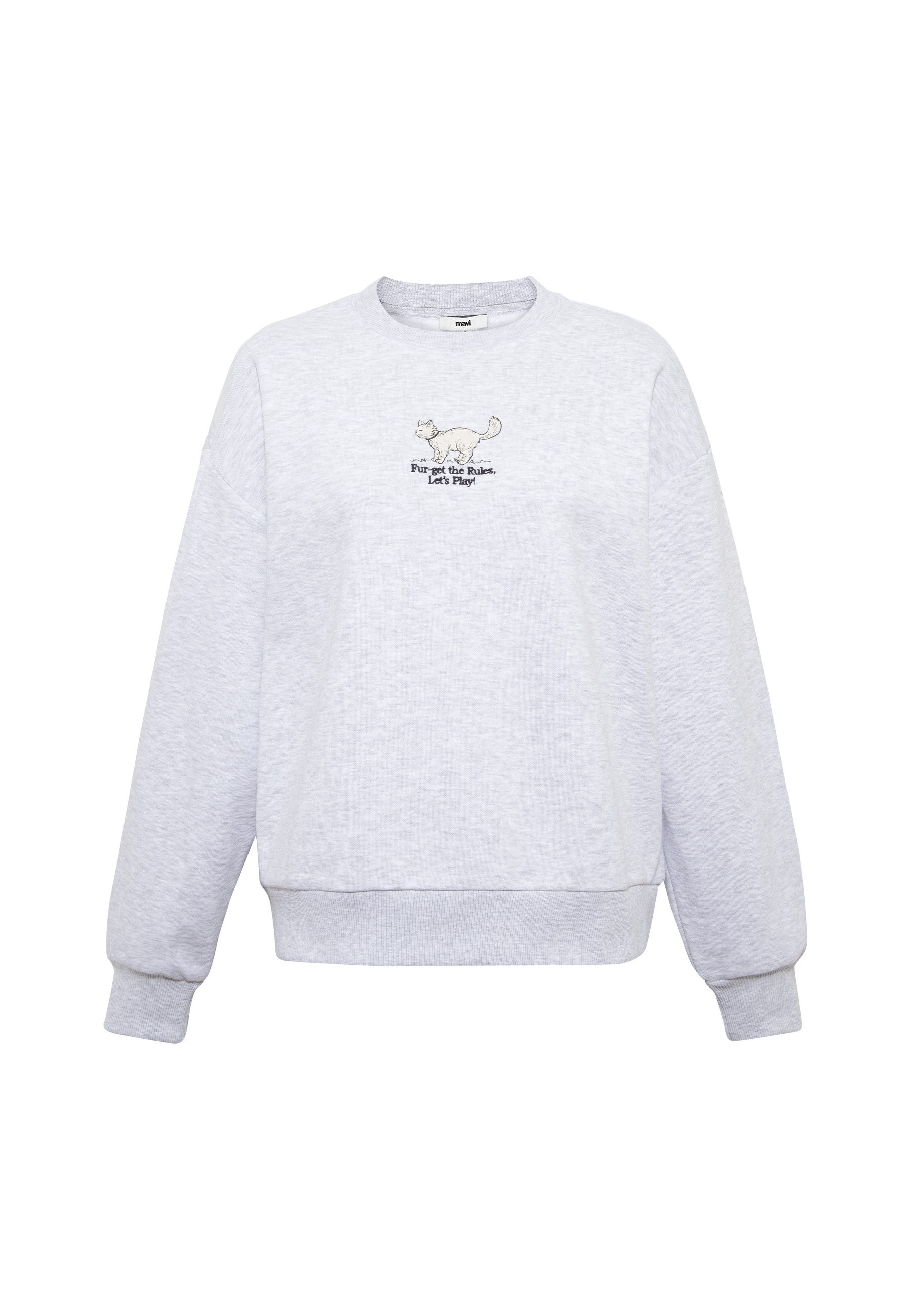 Rundhalspullover CAT PRINTED SWEATSHIRT