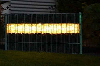 XENON LED Außen-Wandleuchte 6883 Gabionen Leuchte LED 360 Grad 230 Volt 1,40 m Gelb, LED, Xenon