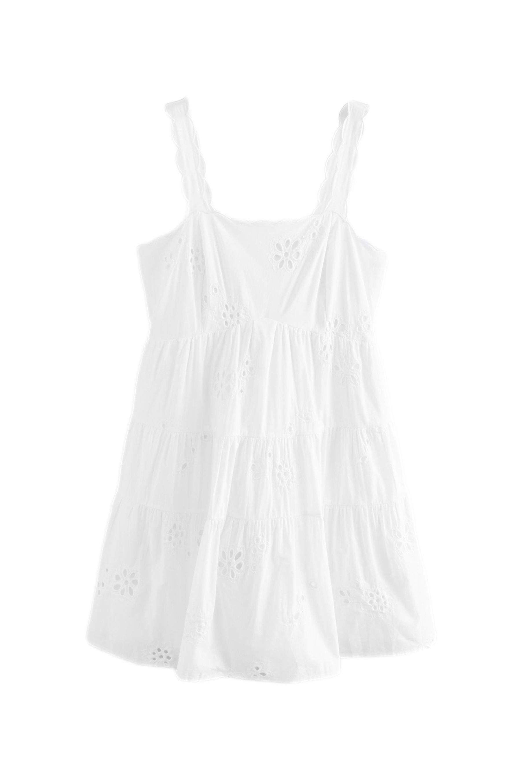 Next Minikleid Gestuftes Minikleid mit Stickereien günstig online kaufen
