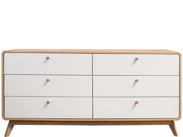 loft24 Kommode Caitlin, Breite 150 cm, Wohnzimmer Schrank, mit 6 Schubladen