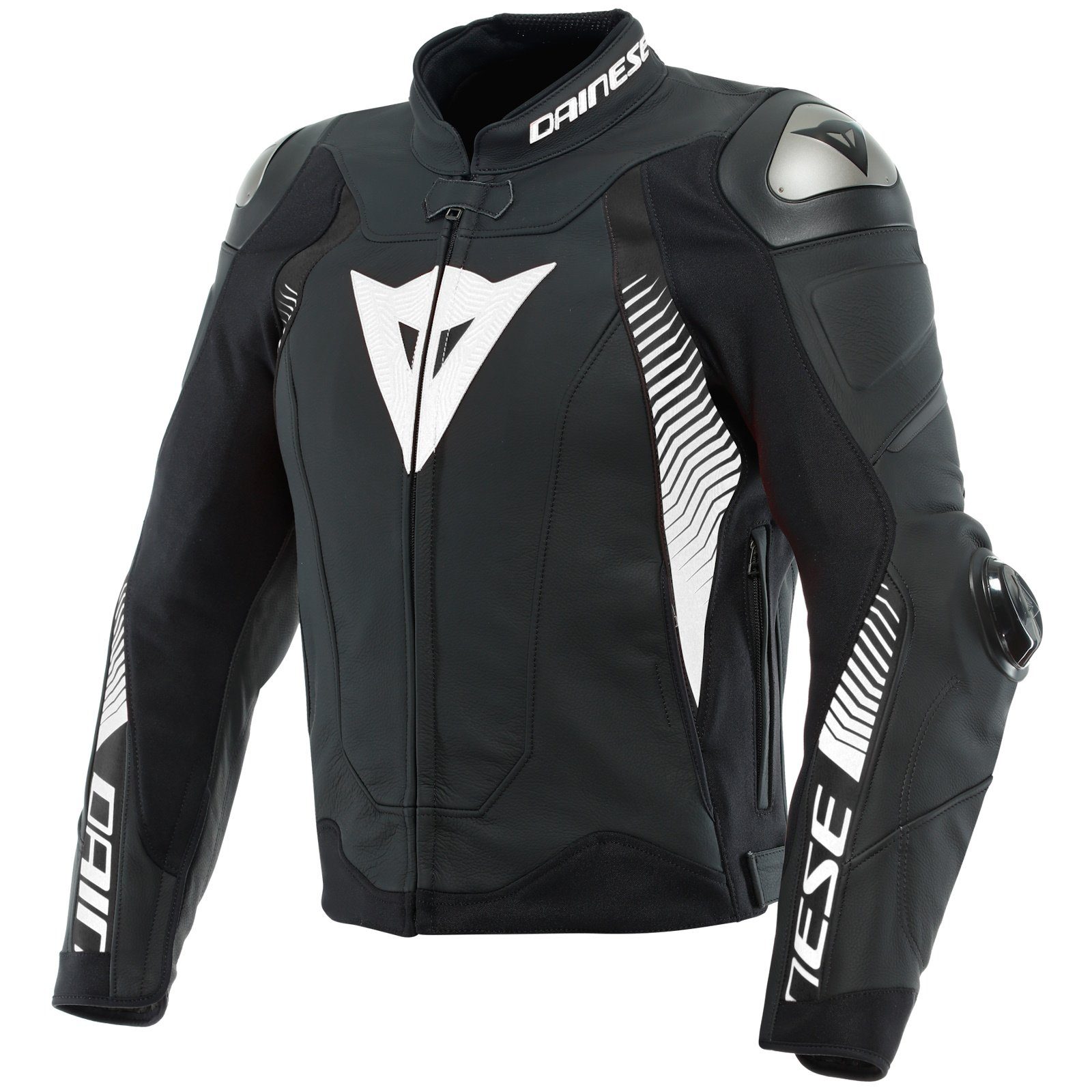 Dainese Motorradjacke Dainese Super Speed 4 Lederjacke schwarz-matt / weiß 58