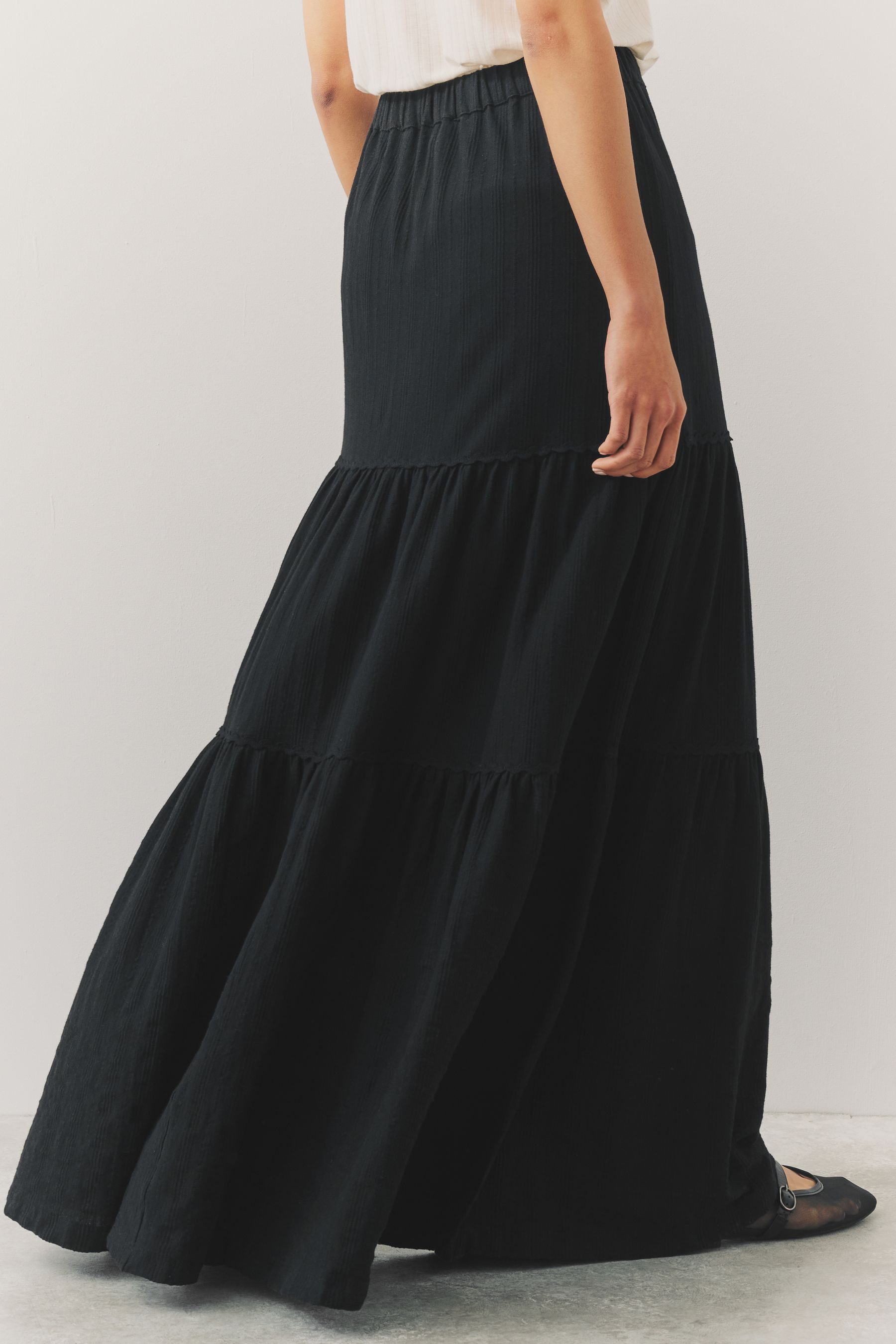 Next Maxirock Gestufter Maxirock aus 100 % Baumwolle (1-tlg) günstig online kaufen