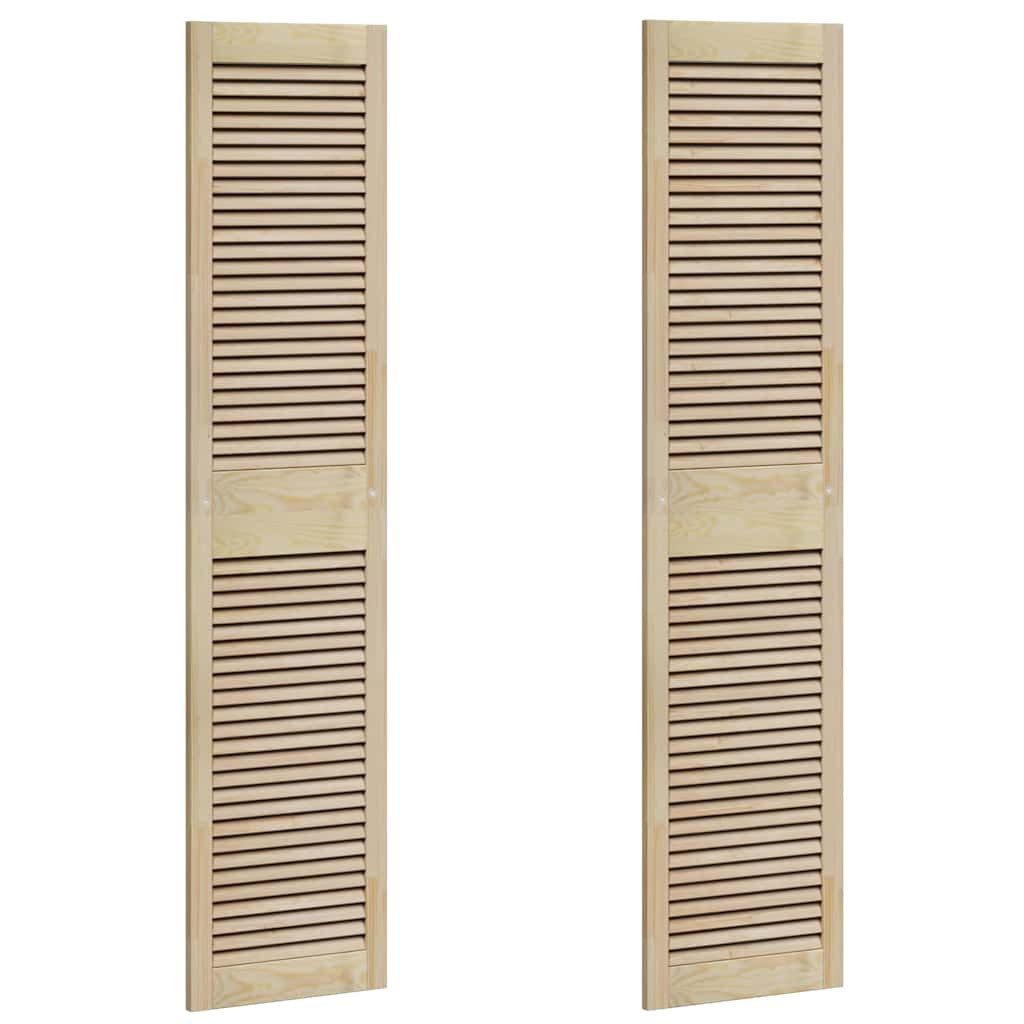 vidaXL Schranktür Schranktür 2 pcs Natur 170 x 2,1 x 39,5 cm Massives Kiefernholz (2 St)