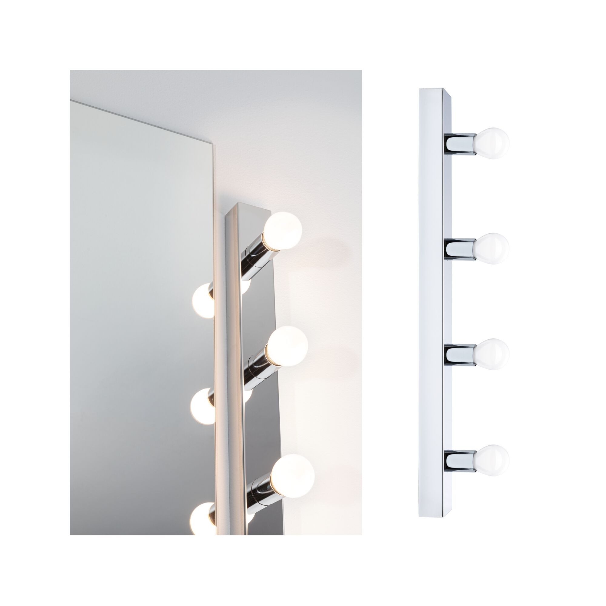 Paulmann LED Spiegelleuchte Set Spiegelleuchte Regula II inkl. Leuchtmittel 4-flammig IP44 E14 270