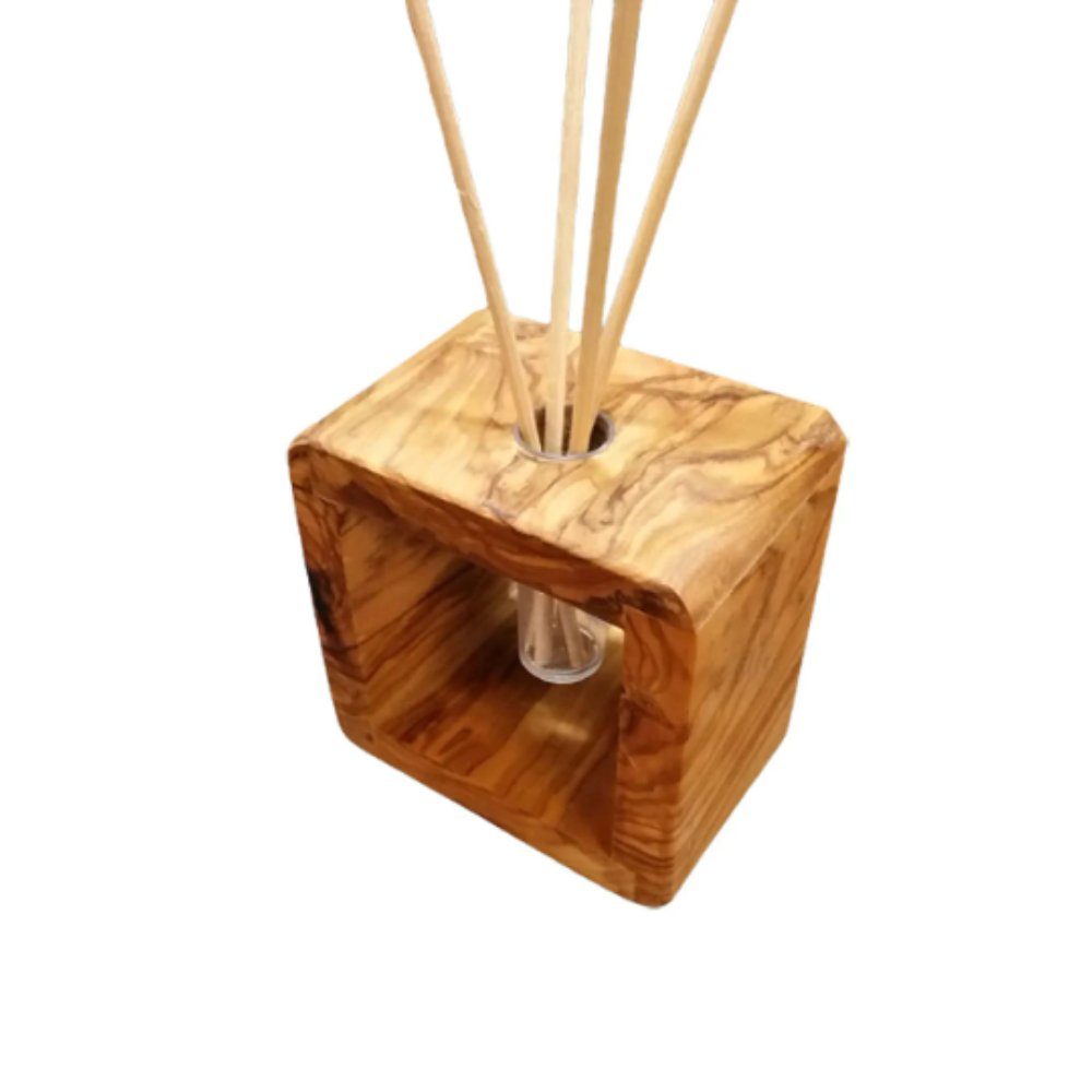 Duft-Set Raumduft-Diffusor aus Olivenholz inkl. Rattanstäbchen, Duftstäbchen