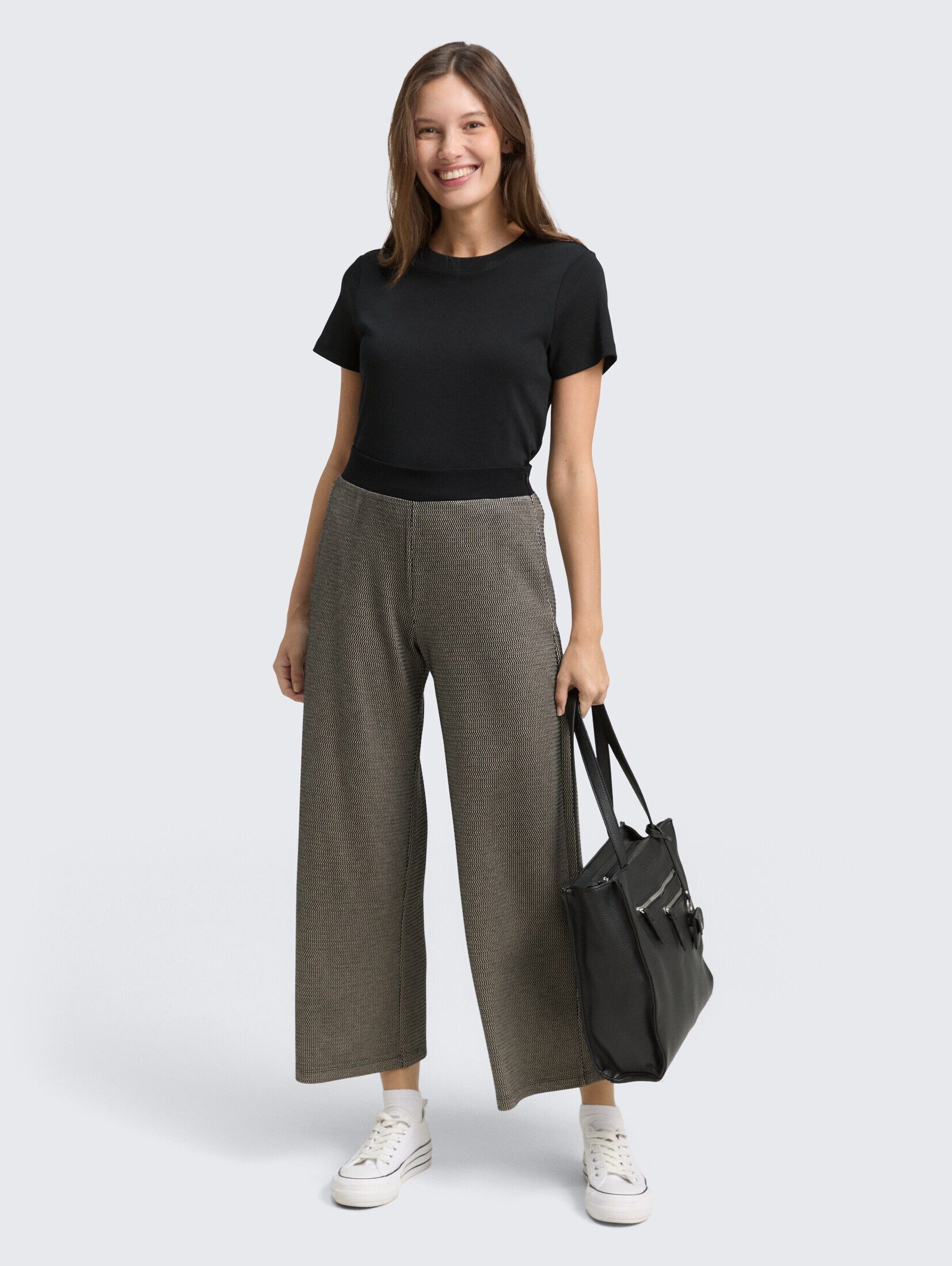 TOM TAILOR 7/8-Hose Hosen & Chino Jacquard Culotte Hose günstig online kaufen