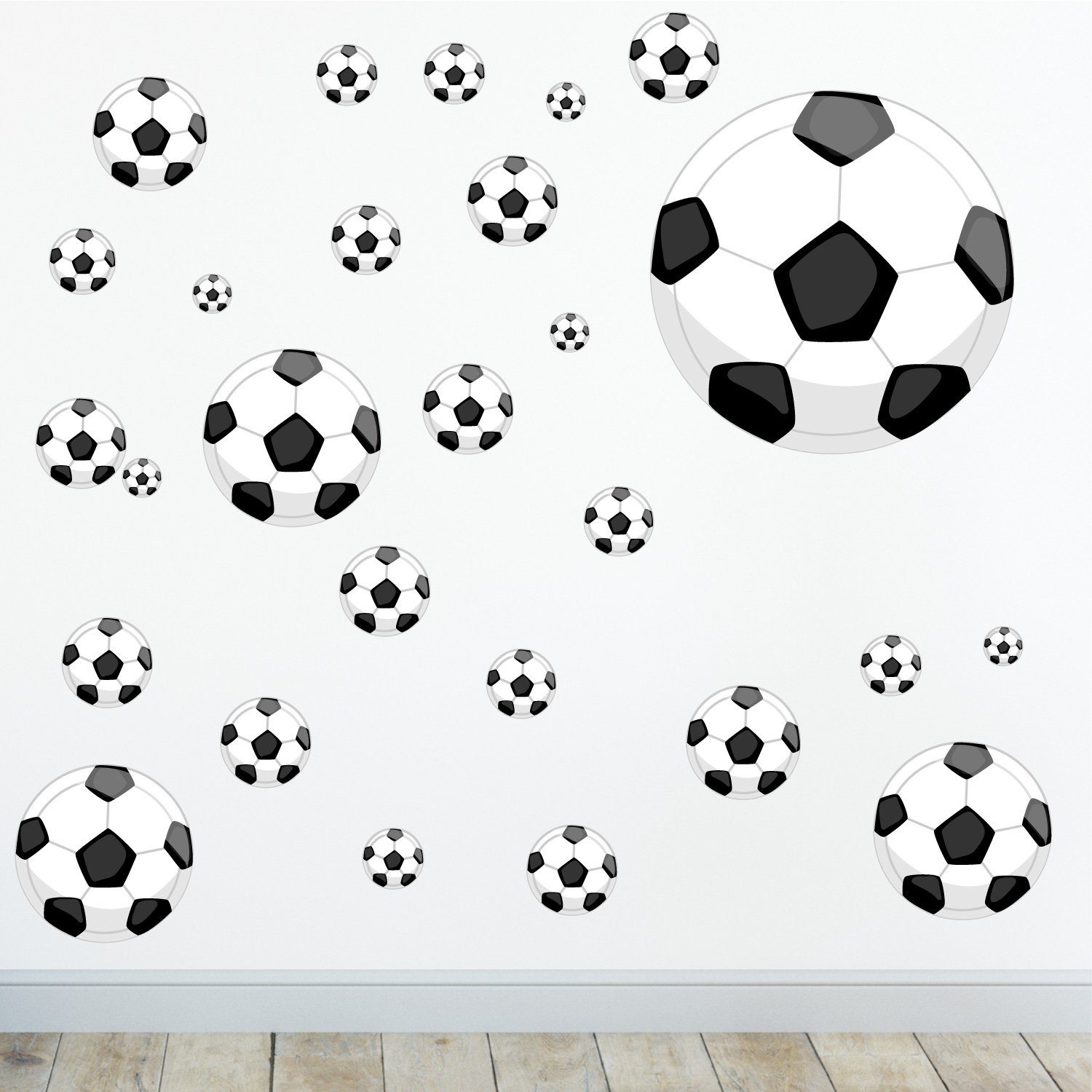 Sunnywall Wandtattoo Fussbälle Wandsticker Wandtattoo (2 günstig online kaufen