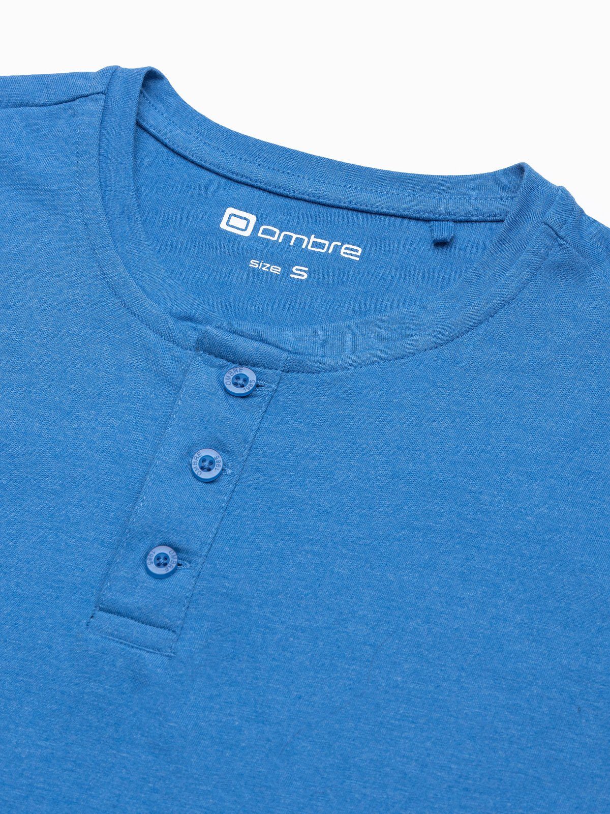 blau Unifarbenes S S1390 Herren-T-Shirt meliert OMBRE T-Shirt -