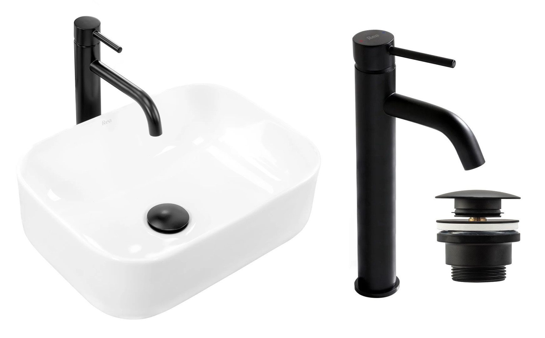 GTM Design Waschbecken Glanz - Modern Waschbecken - ohne Überlaufloch - Elegant