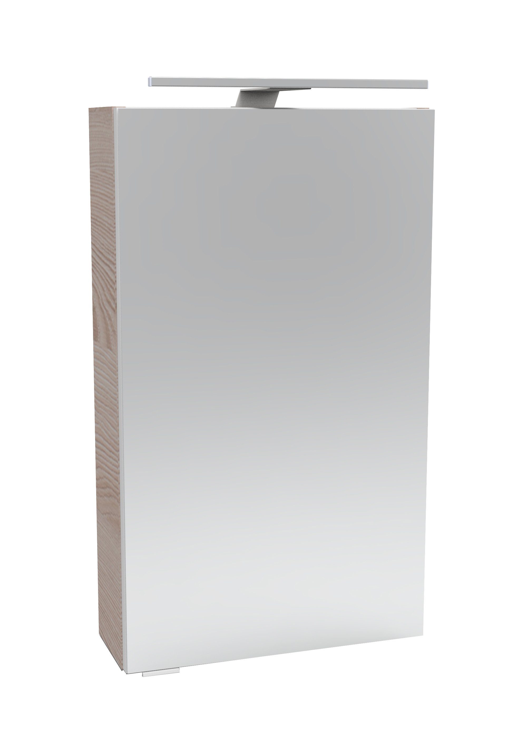 FACKELMANN Spiegelschrank SBC (Spiegelschrank mit LED-Aufsatzleuchte) Aufsatzleuchte, Schalter und Steckdose, Breite 40cm, Anschlag rechts