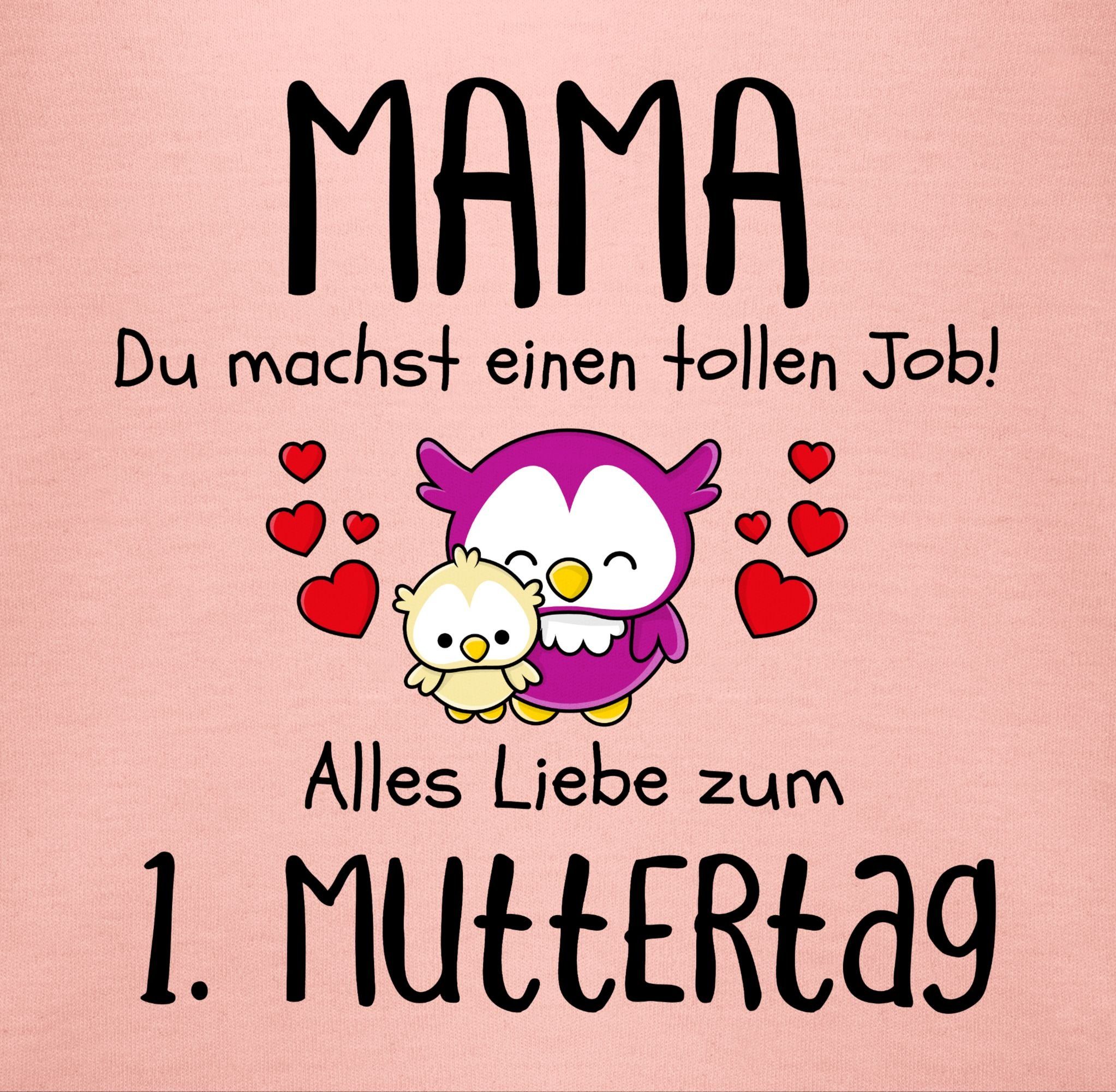 Muttertagsgeschenk Shirtracer 1. Babyrosa Muttertag - Mama T-Shirt Erster 2