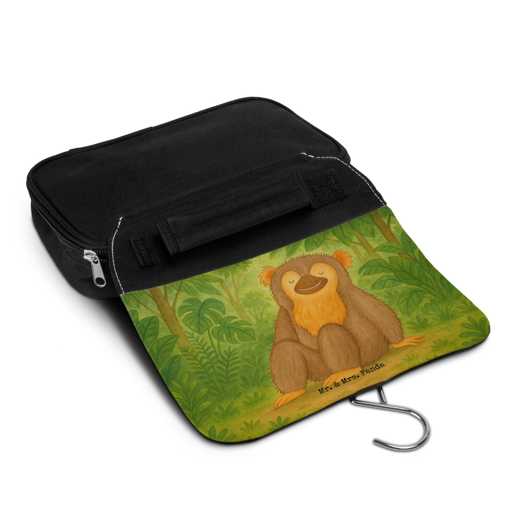 Mr. & Mrs. Panda Kulturbeutel Affe Design, kosmetiktäschchen, Weiß, Selfcare, Kulturbeutel, Kulturt (Packung), Selfcare Schminktasche hygienebeutel