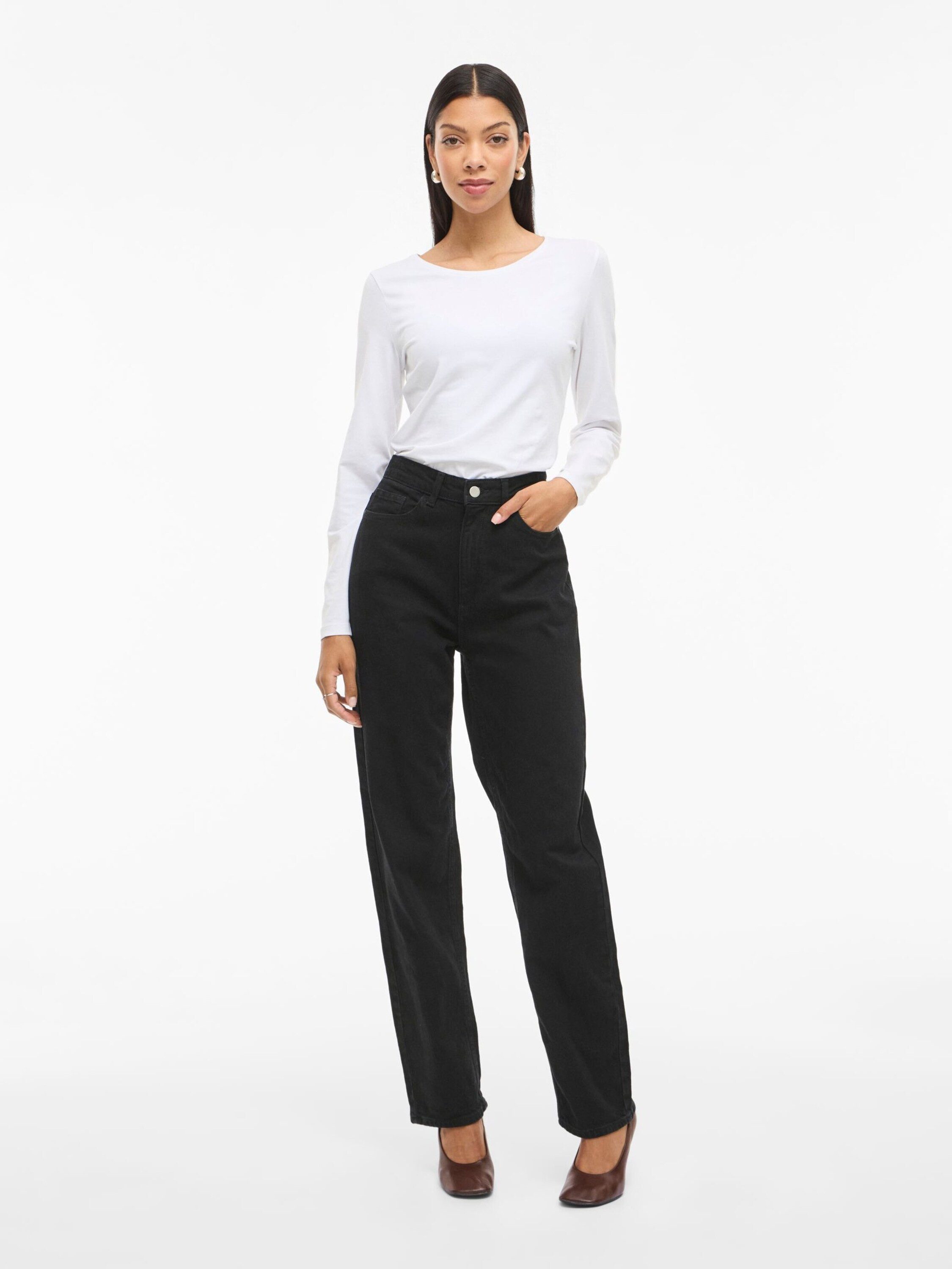 Vila Loose-fit-Jeans VIKelly (1-tlg) Plain/ohne Details