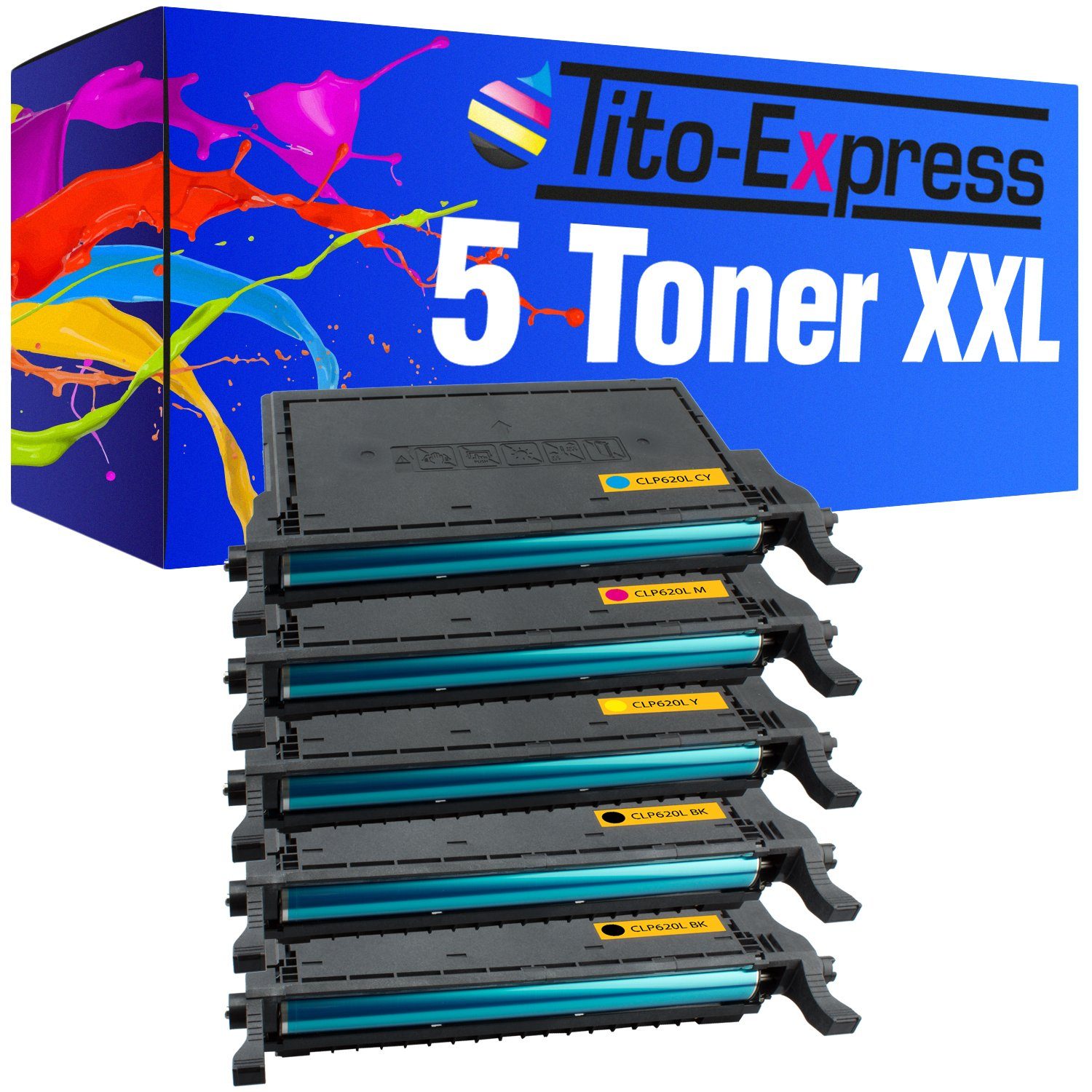 Tito-Express Tonerpatrone 5er Set ersetzt Dell 2145 Dell-2145 Dell2145, für Dell 2145cn | Tonerpatronen