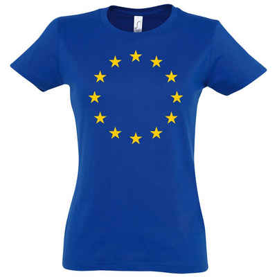 Youth Designz Print-Shirt »EU Europa Flagge Damen T-Shirt« mit modischem EU Sterne Aufdruck
