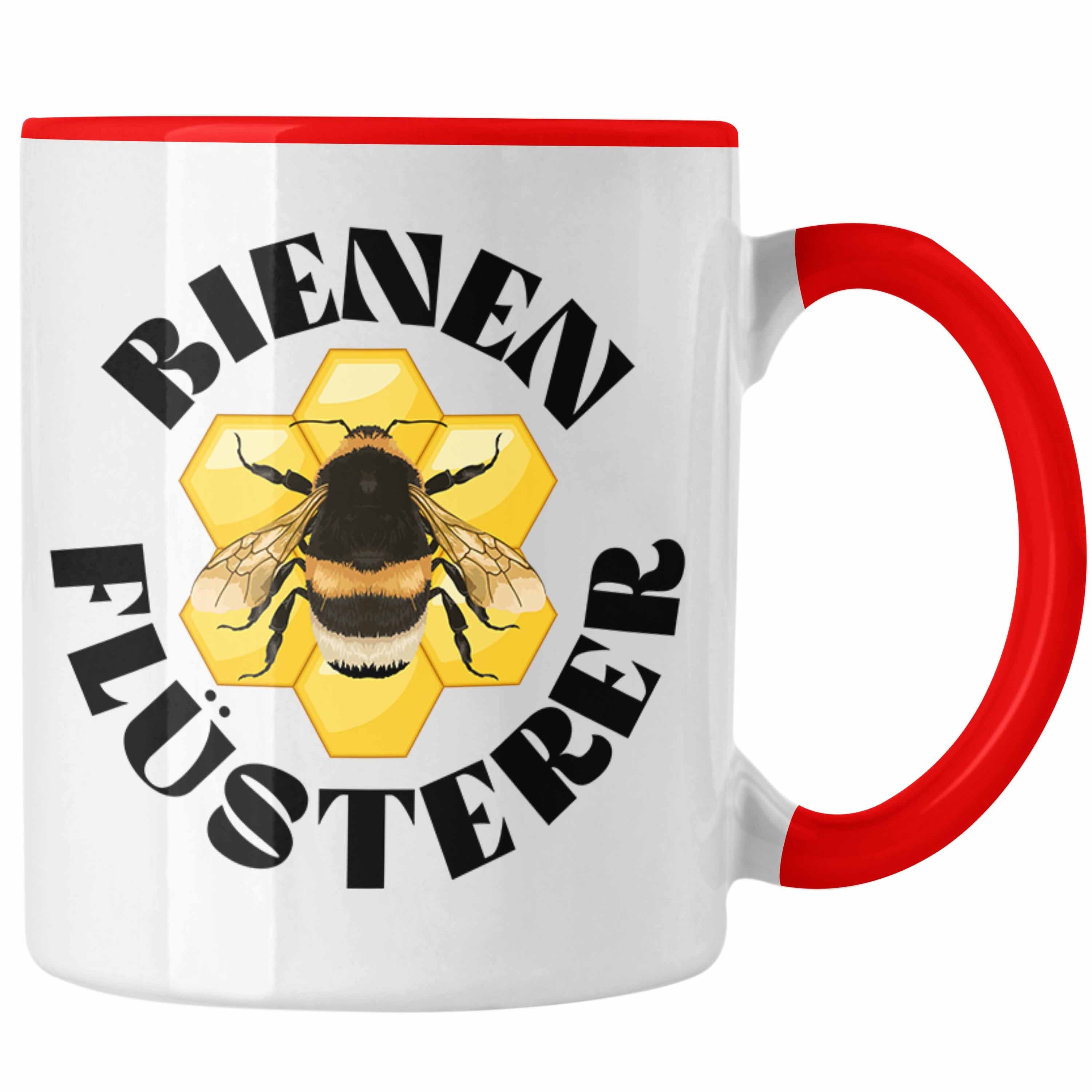 Trendation Tasse Trendation - Imker Geschenke Tasse Bienenzucht Kaffeetasse Geschenkideen Bienenzüchter Bienen Zuebhör Geschenke Lustig Rot