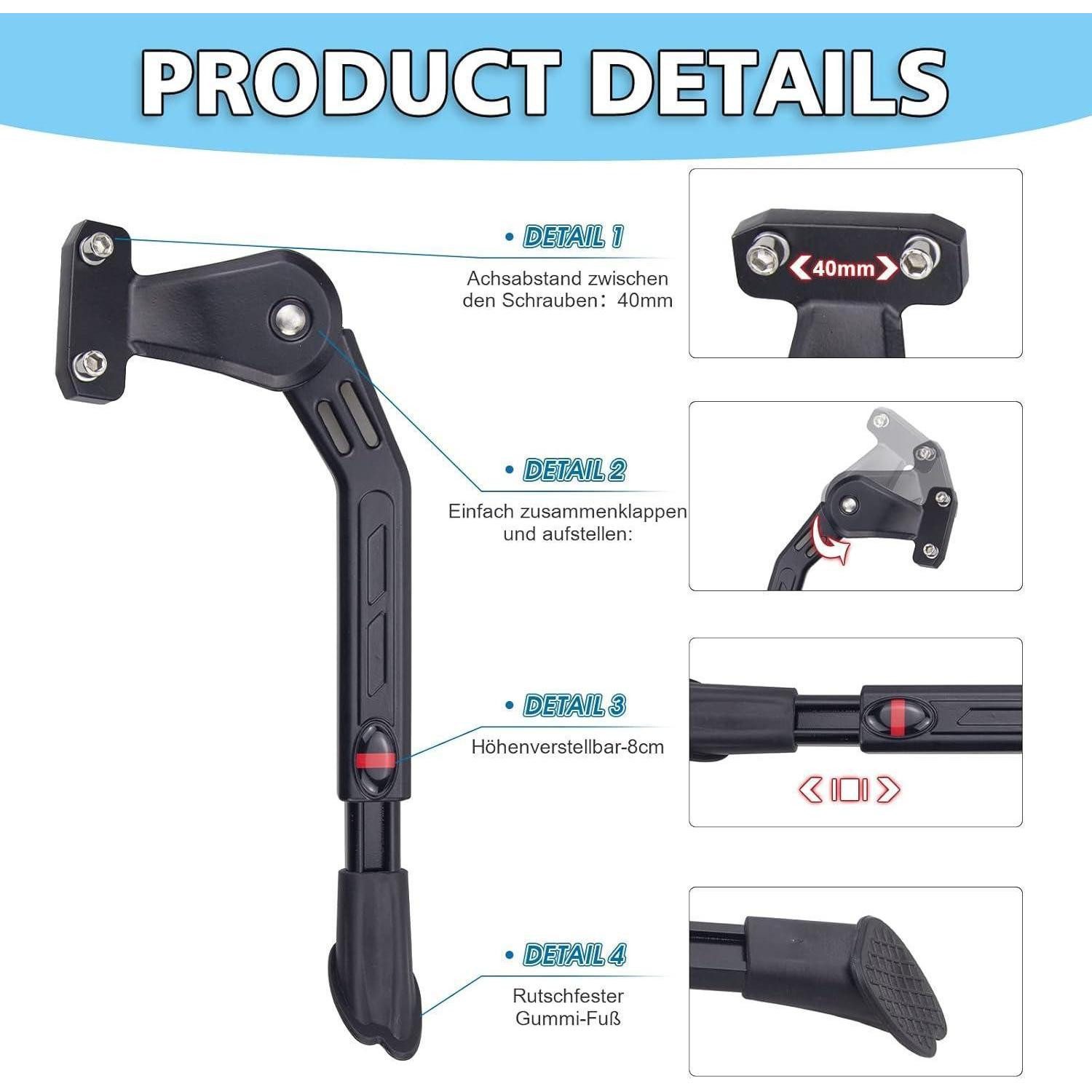 LuxusKollektion Fahrradständer 40mm Lochabstand Aluminiumlegierung Fahrradständer Rückseite für 22-29
