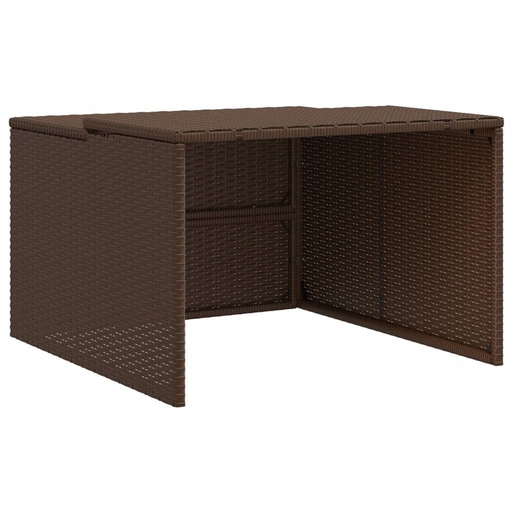 vidaXL Mähroboter-Garage Mähroboter-Garage Braun 86x90x52/57 cm Poly Rattan, (1-St) braun