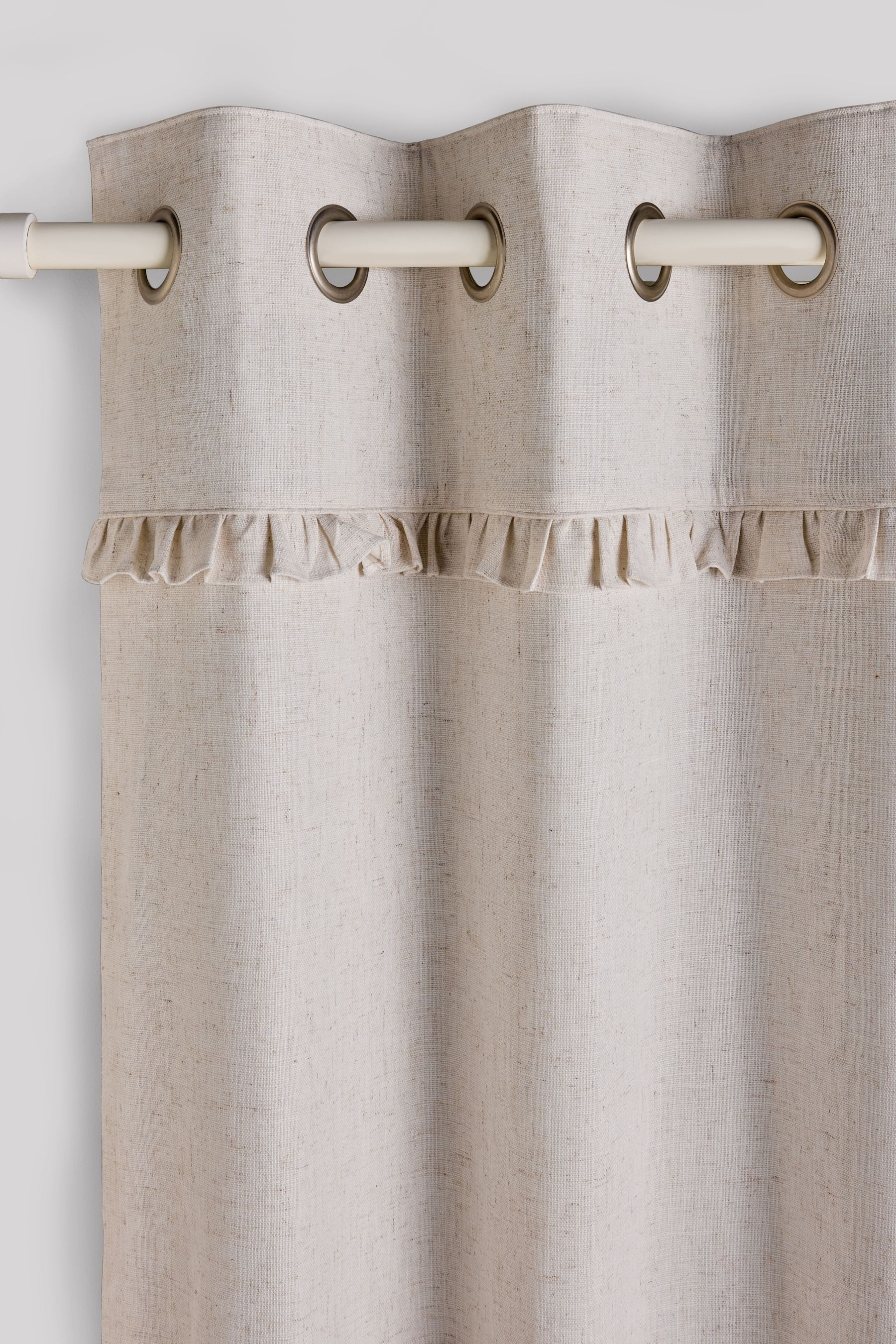 Next Verdunkelungsvorhang Verdunkelnde Ösenvorhänge mit Rüschen (1 St) günstig online kaufen