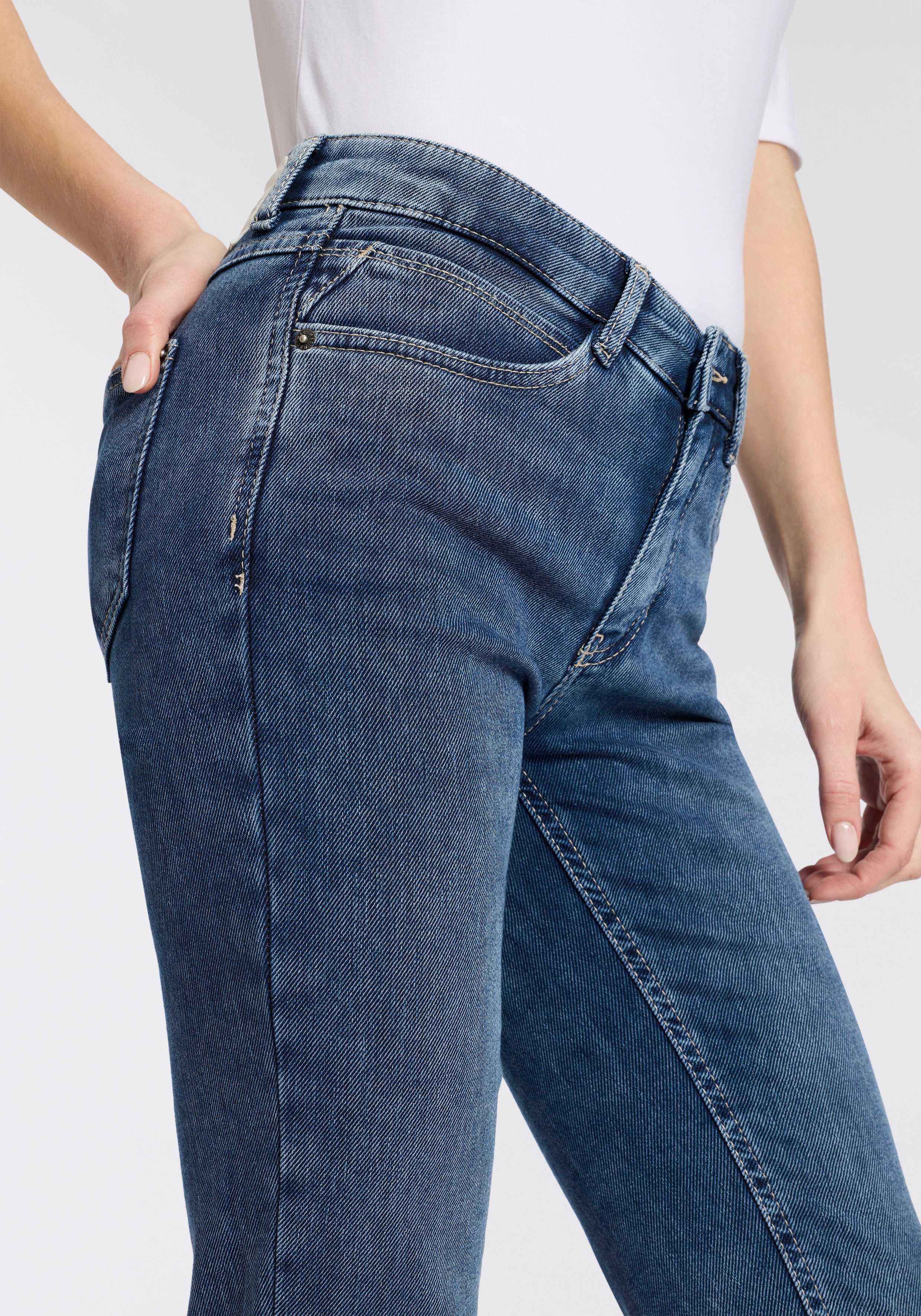 MAC Bootcut-Jeans ANGELA mit Stretch-Komfort, Slim-Fit