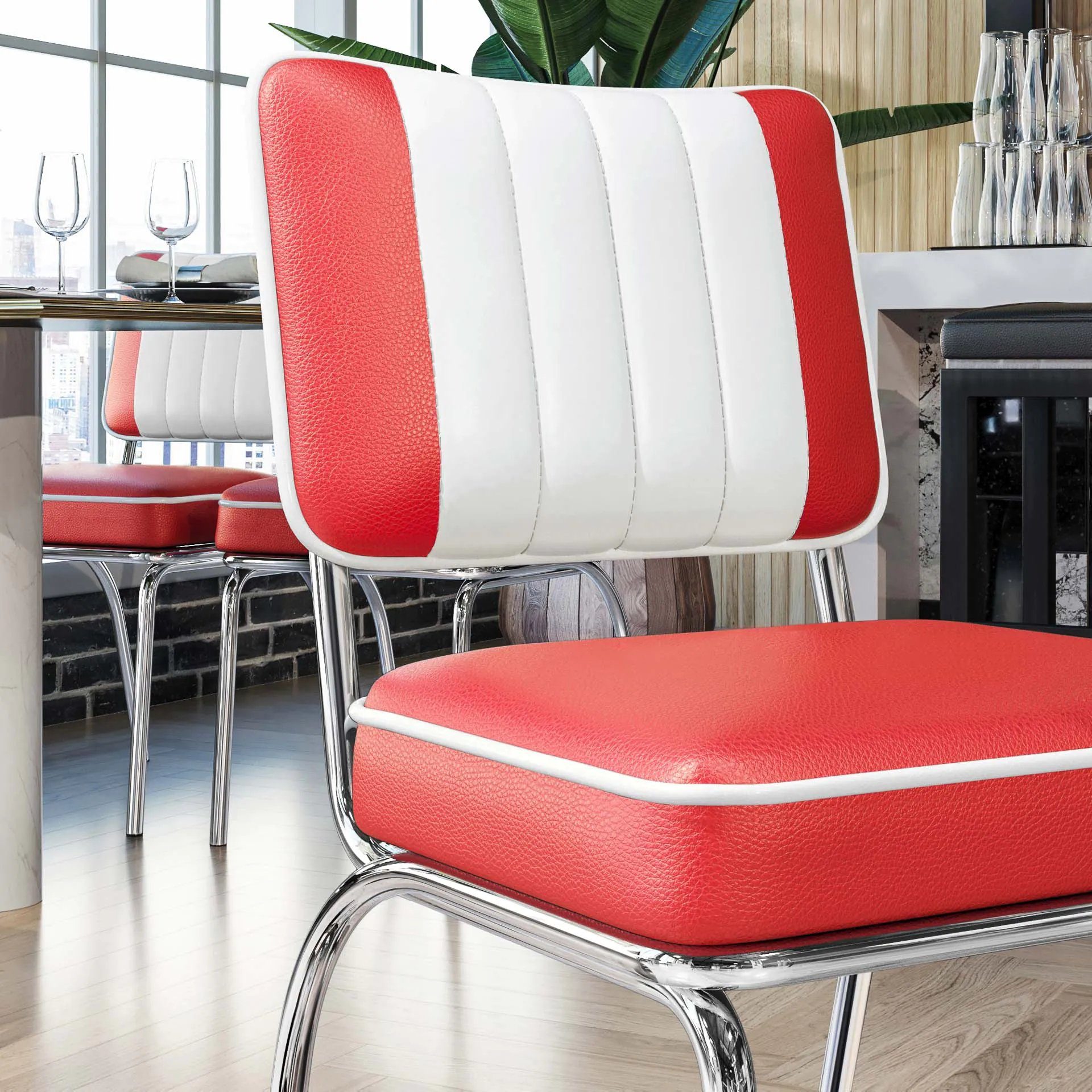 GGMMÖBEL Bistrostuhl DINER STEEL CHROME