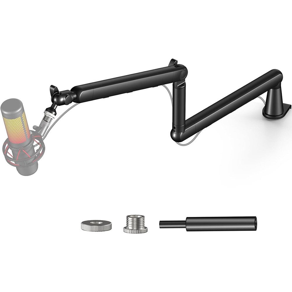 TUWENA Mikrofon-Halterung Mikrofon Arm, Low Profile Mikrofon Ständer,Verstellbar Mikrofonständer, (Für Blue Yeti,SoloCast,Elgato Wave,Broadcast,Studio Programm Aufnahme)