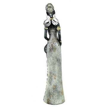 colourliving Afrikafigur Afrika Deko Figur Frau mit Kanne in der Hand Afrikanische Dekofiguren, handbemalt