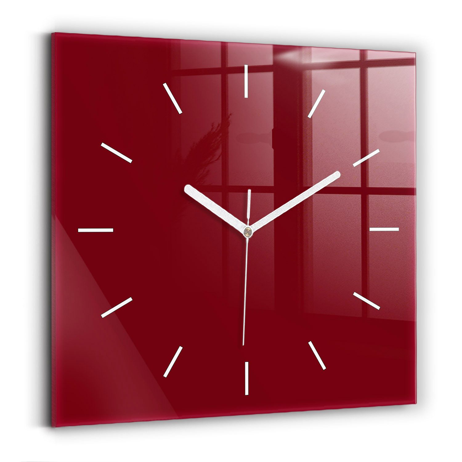 Tulup Wanduhr Glasuhr Modernistische Glaswanduhr 30x30cm Uhr aus gehärtetem Glas