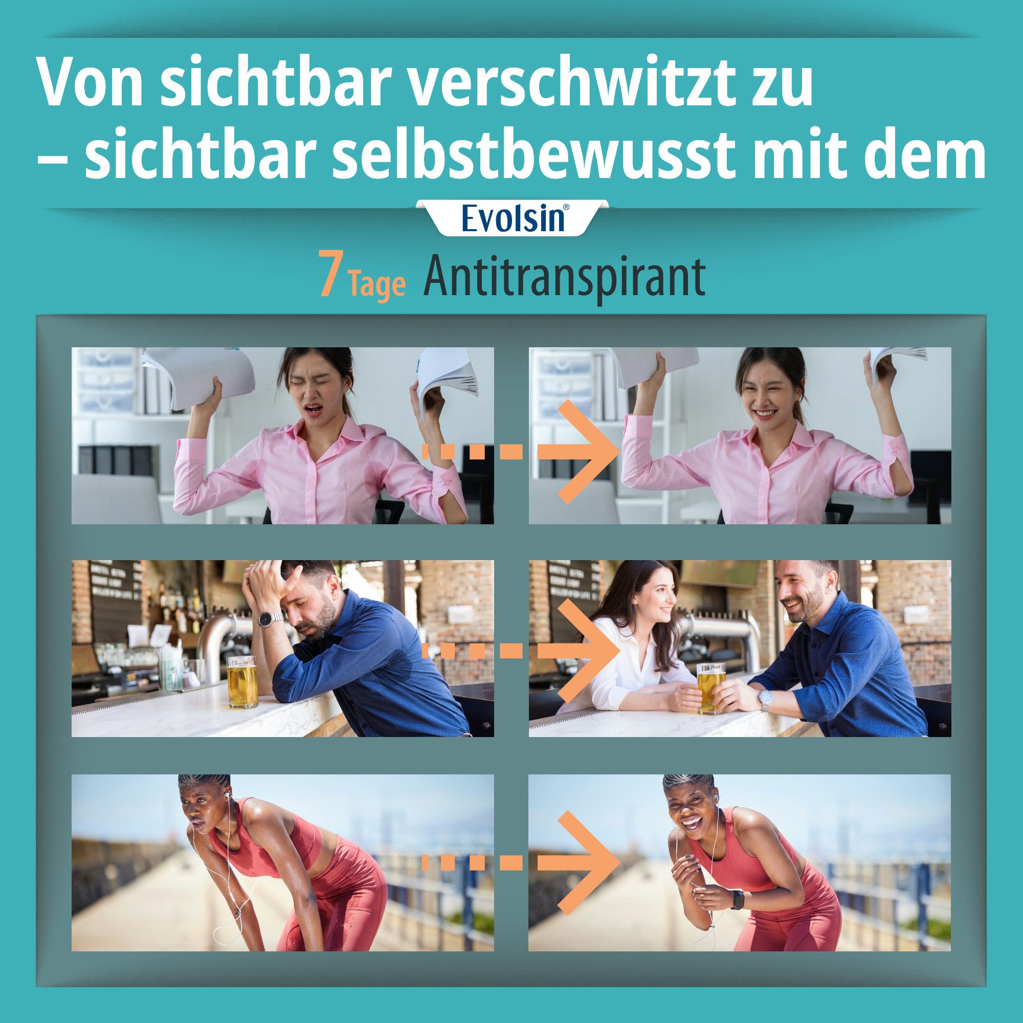 Evolsin Deo-Roller Antitranspirant - Damen & Herren - Bis zu 7 Tagen schweißfrei