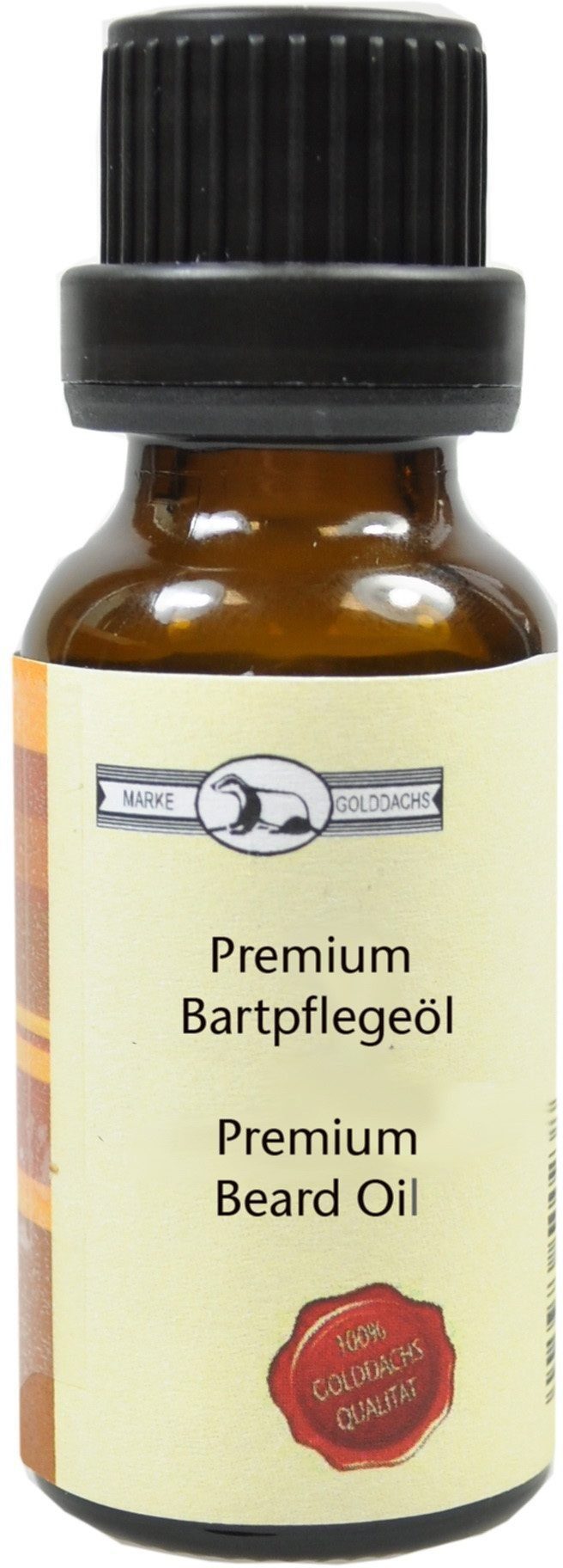 Golddachs Bartöl Premium Bartpflegeöl, Vermeidet Juckreiz, für einen seidigen gepflegten Schimmer.